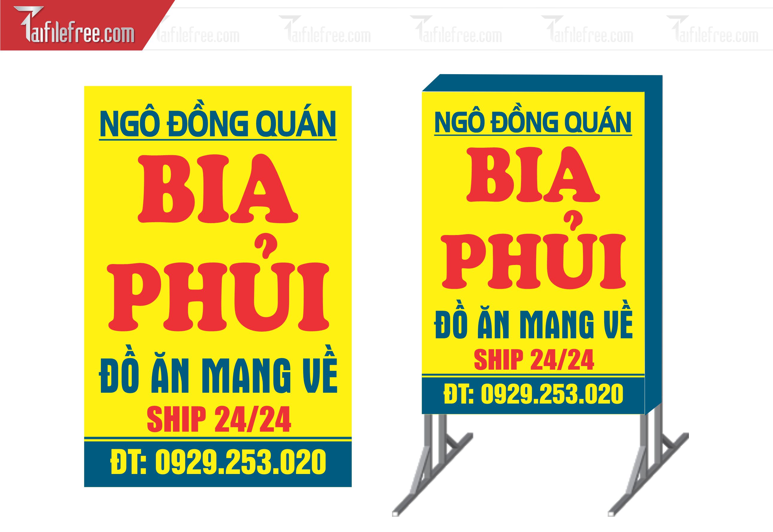 Biển Hiệu, Bảng Vẫy Hộp Đèn Quán Bia_BH171
