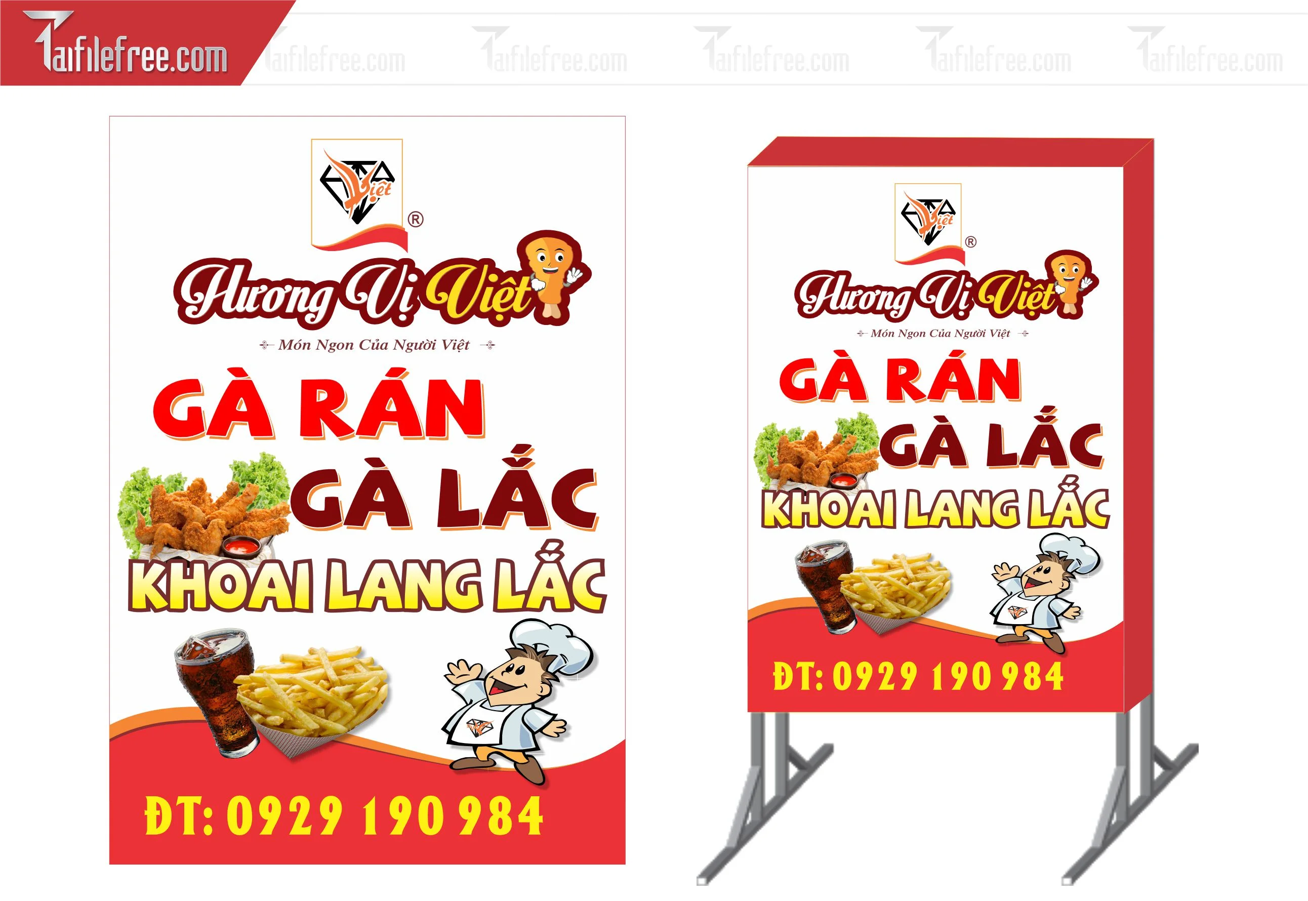 Biển Hiệu, Bảng Vẫy Hộp Đèn Quán Gà Rán_BH175