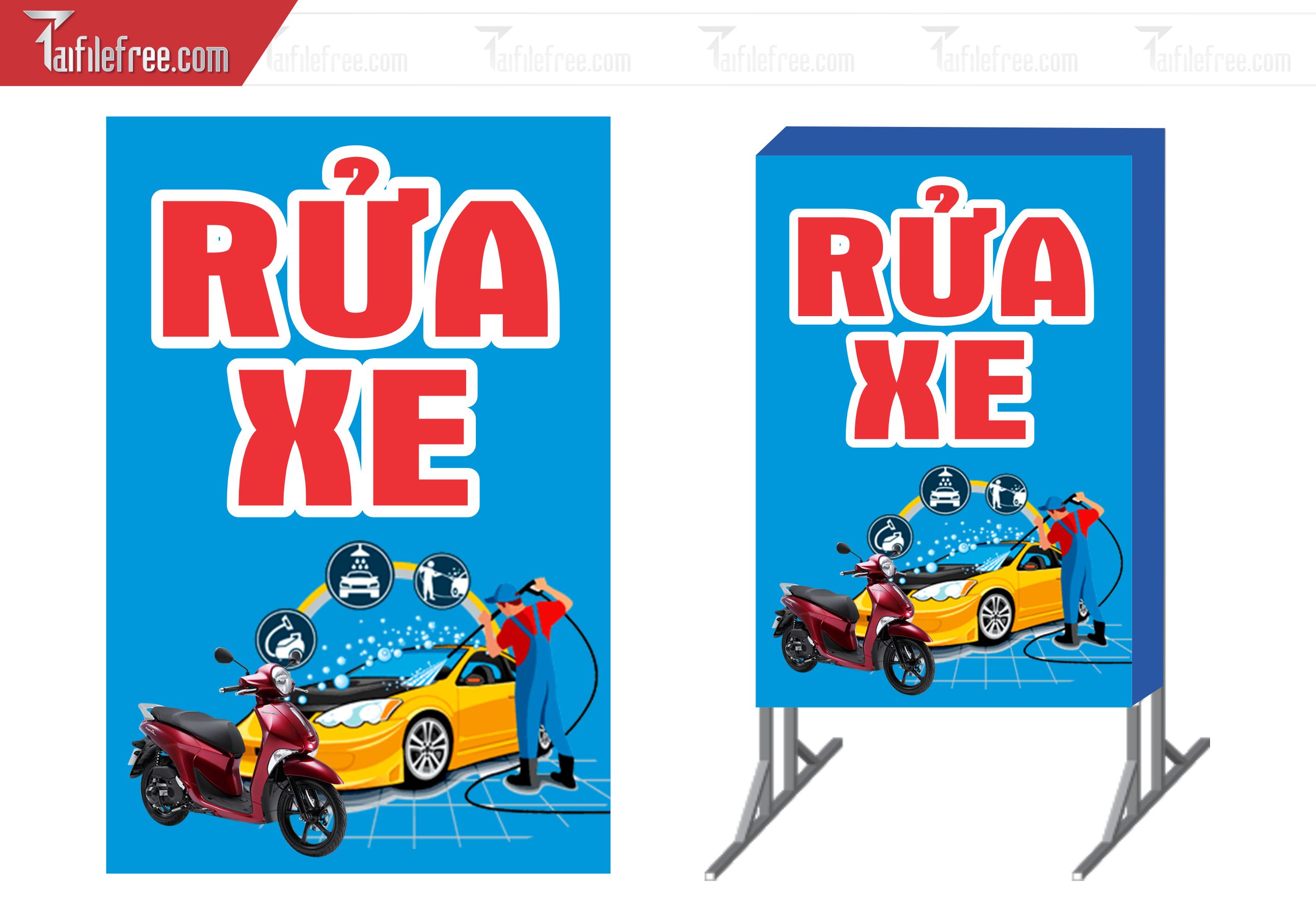 Biển Hiệu, Bảng Vẫy Hộp Đèn Rửa Xe_BH180