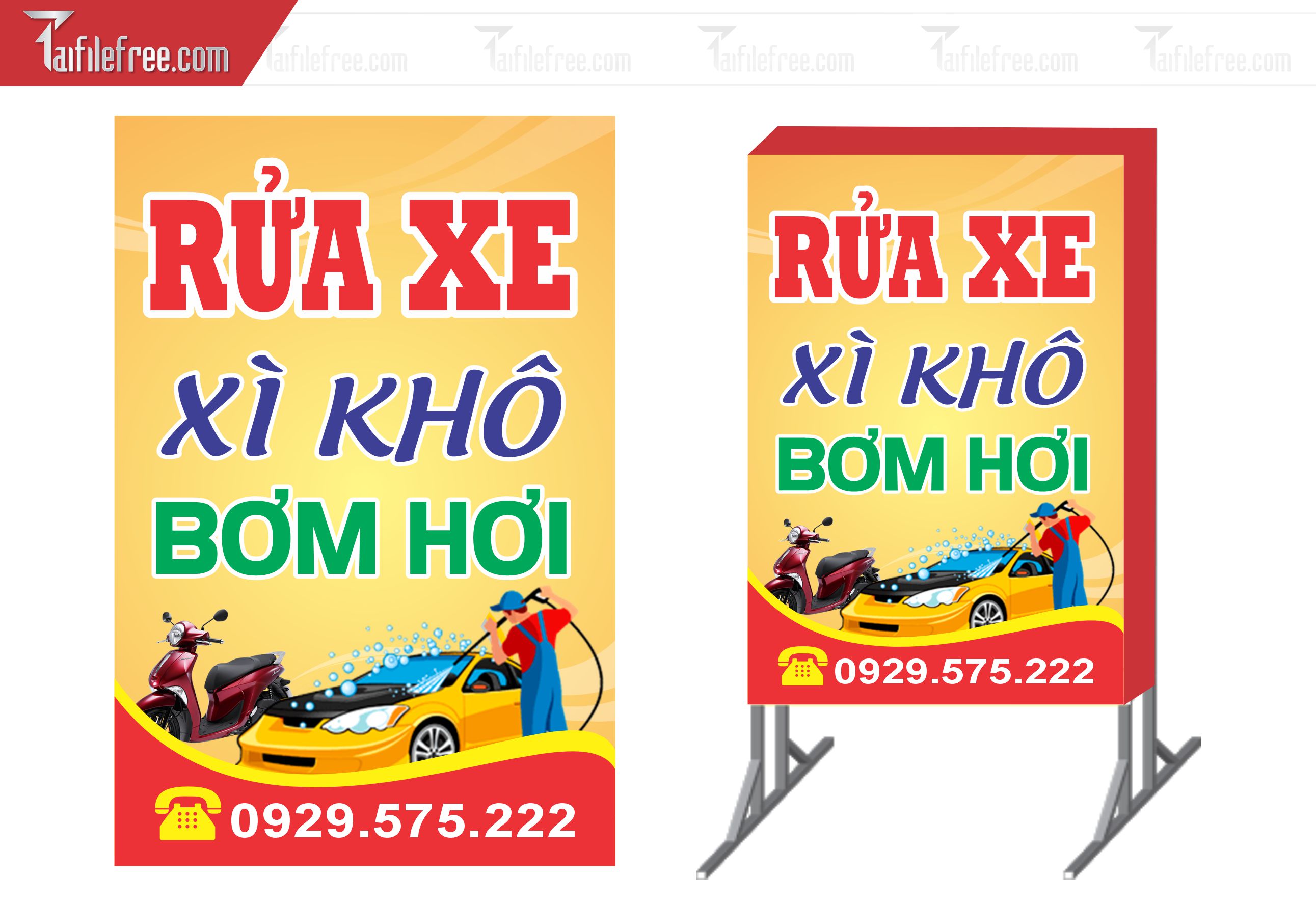 Biển Hiệu, Bảng Vẫy Hộp Đèn Rửa Xe_BH181