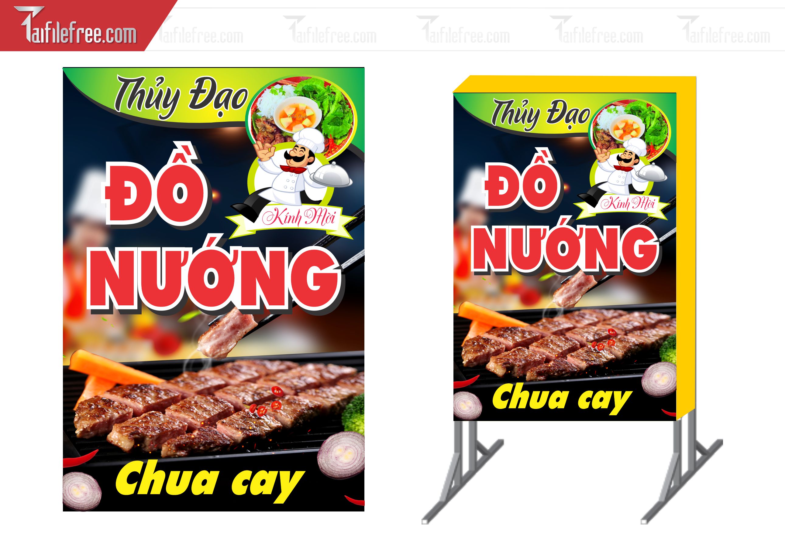 Biển Hiệu, Bảng Vẫy Hộp Đèn Quán Nướng_BH187