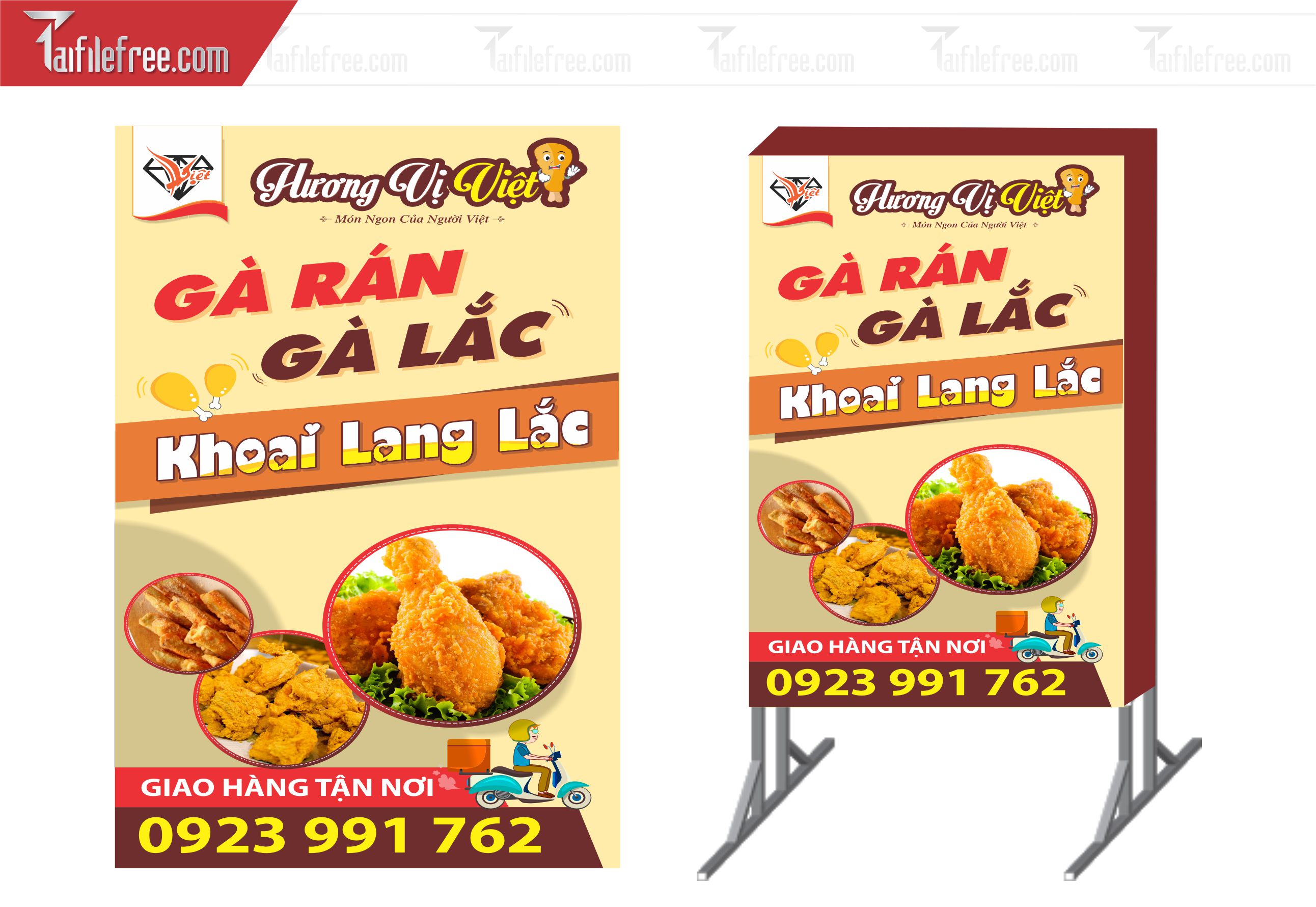Biển Hiệu, Bảng Vẫy Hộp Đèn Quán Gà Rán_BH190