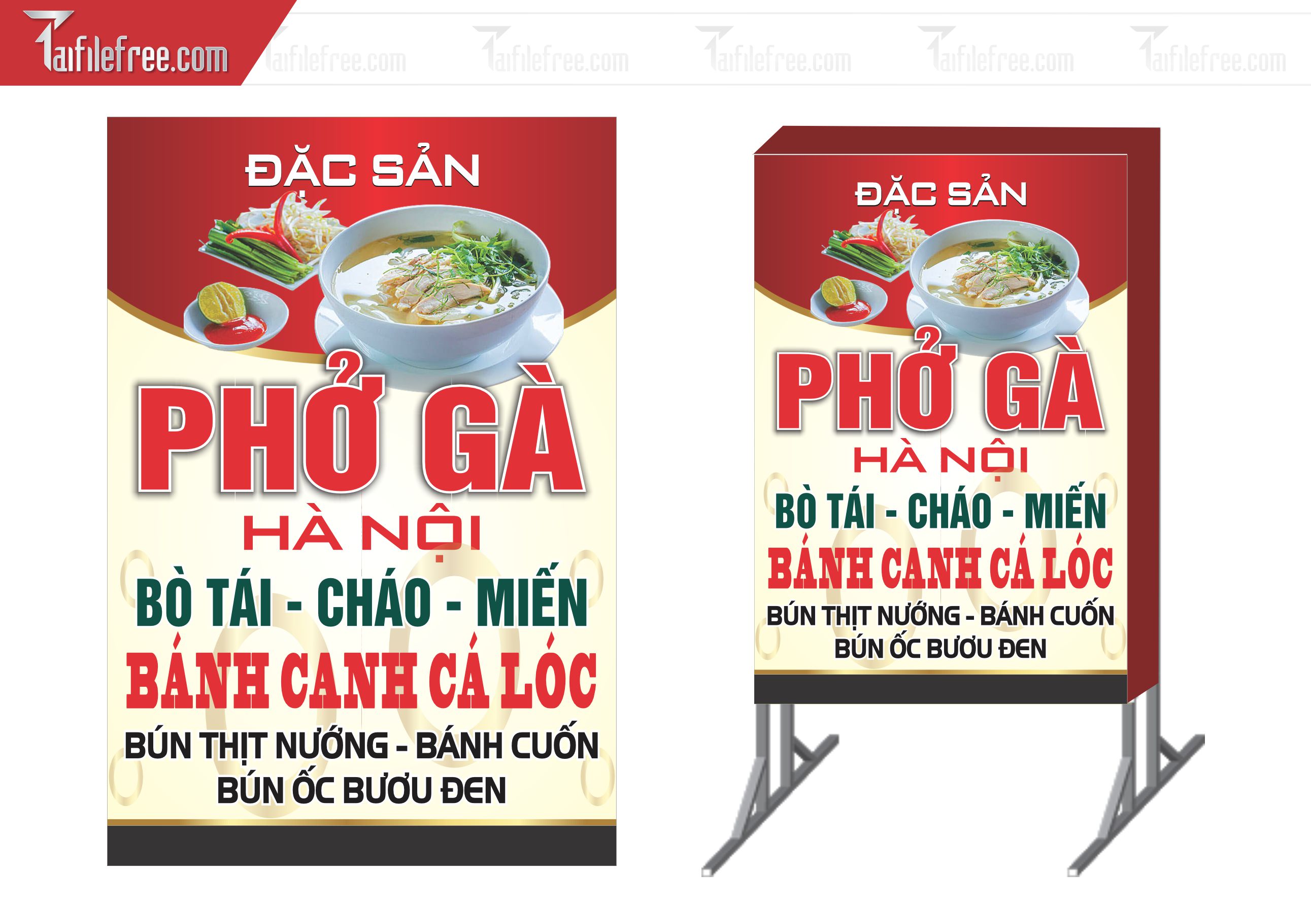 Biển Hiệu, Bảng Vẫy Hộp Đèn Quán Phở Gà _BH193