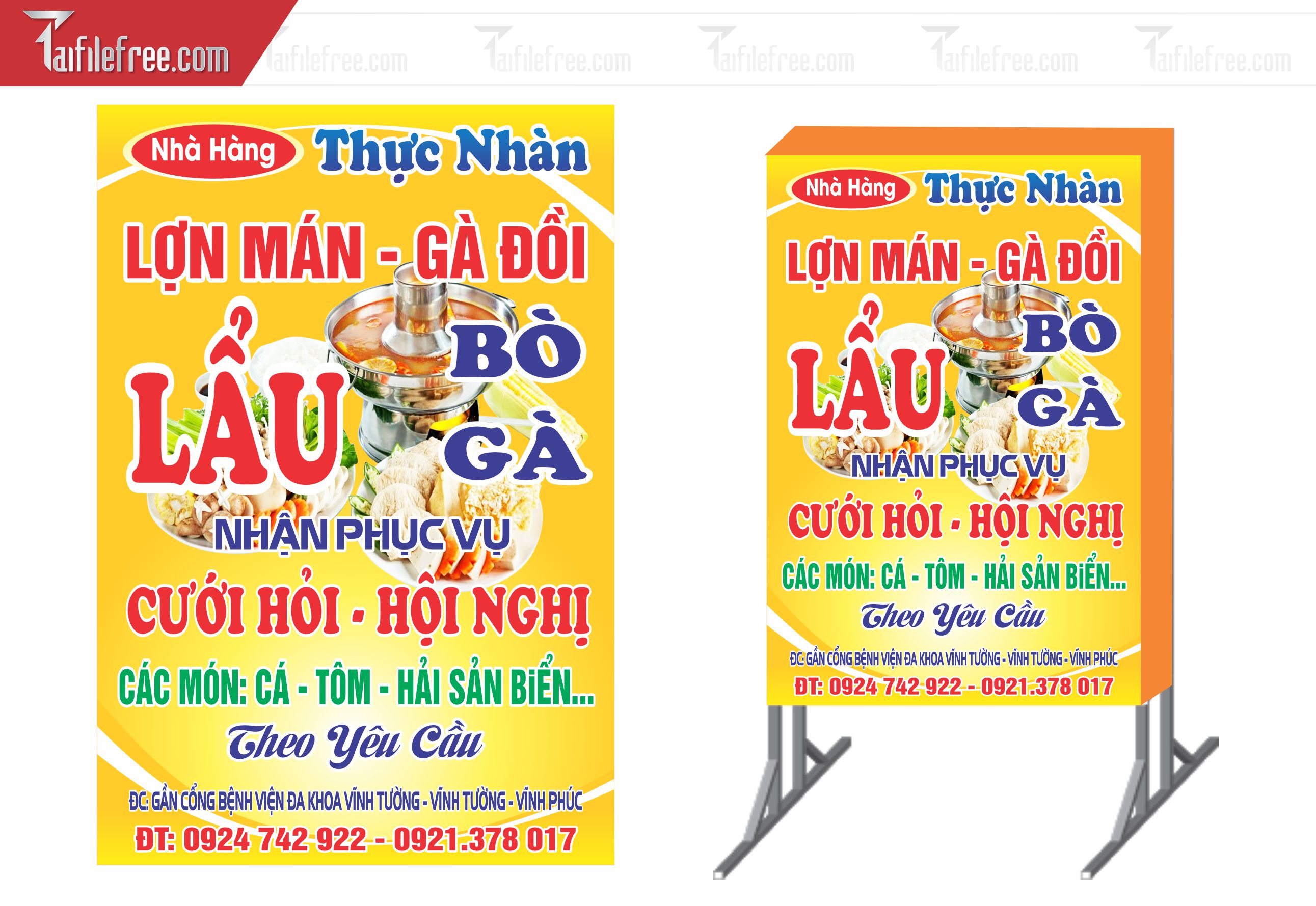 Biển Hiệu, Bảng Vẫy Hộp Đèn Quán Lẩu Gà_BH196