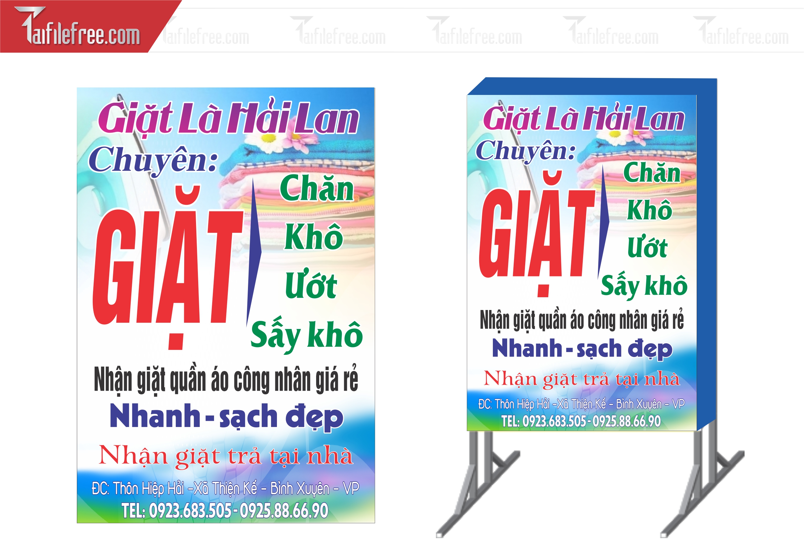 Biển Hiệu, Bảng Vẫy Hộp Đèn Giặt Quần Áo, Sấy Khô_BH199