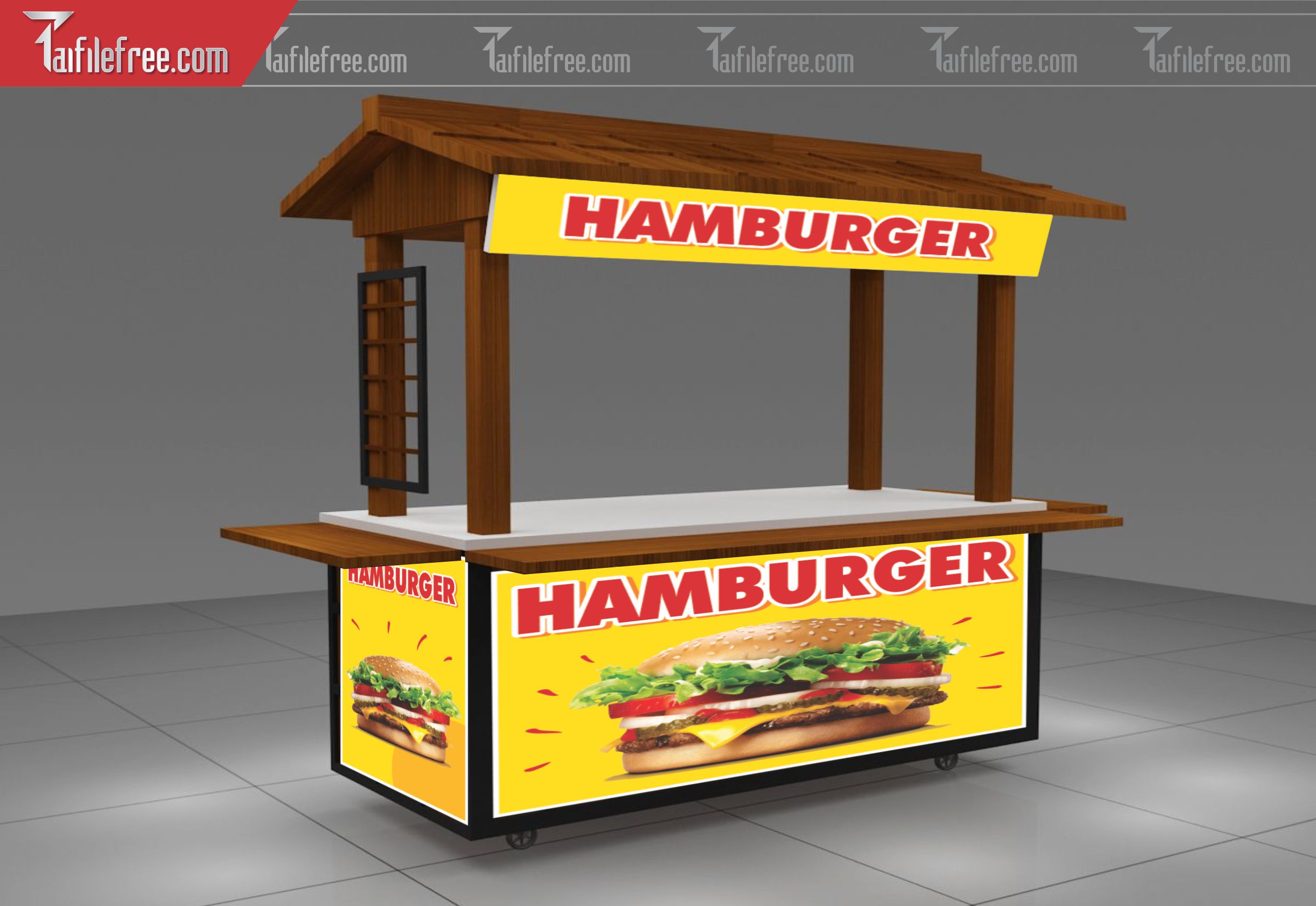 Mẫu Dcan Dán Xe Bán Hàng, Xe Hamburger_BH206