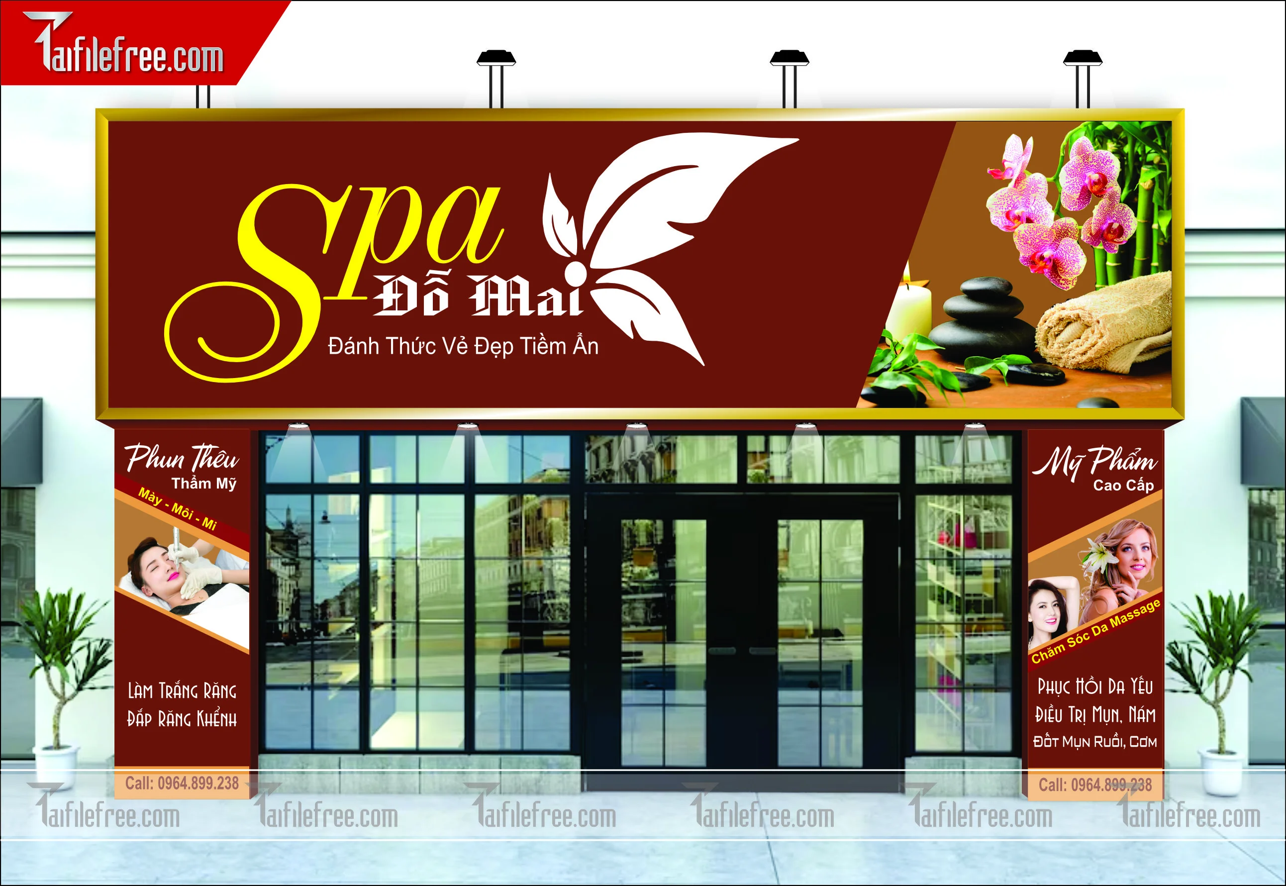 Biển Bảng Quảng Cáo Tiệm Spa Beauty_BH22