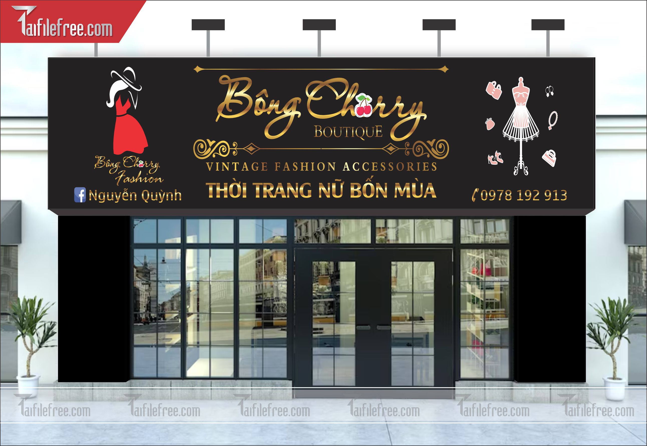 Biển Bảng Quảng Cáo Cửa Hàng Thời Trang_BH24