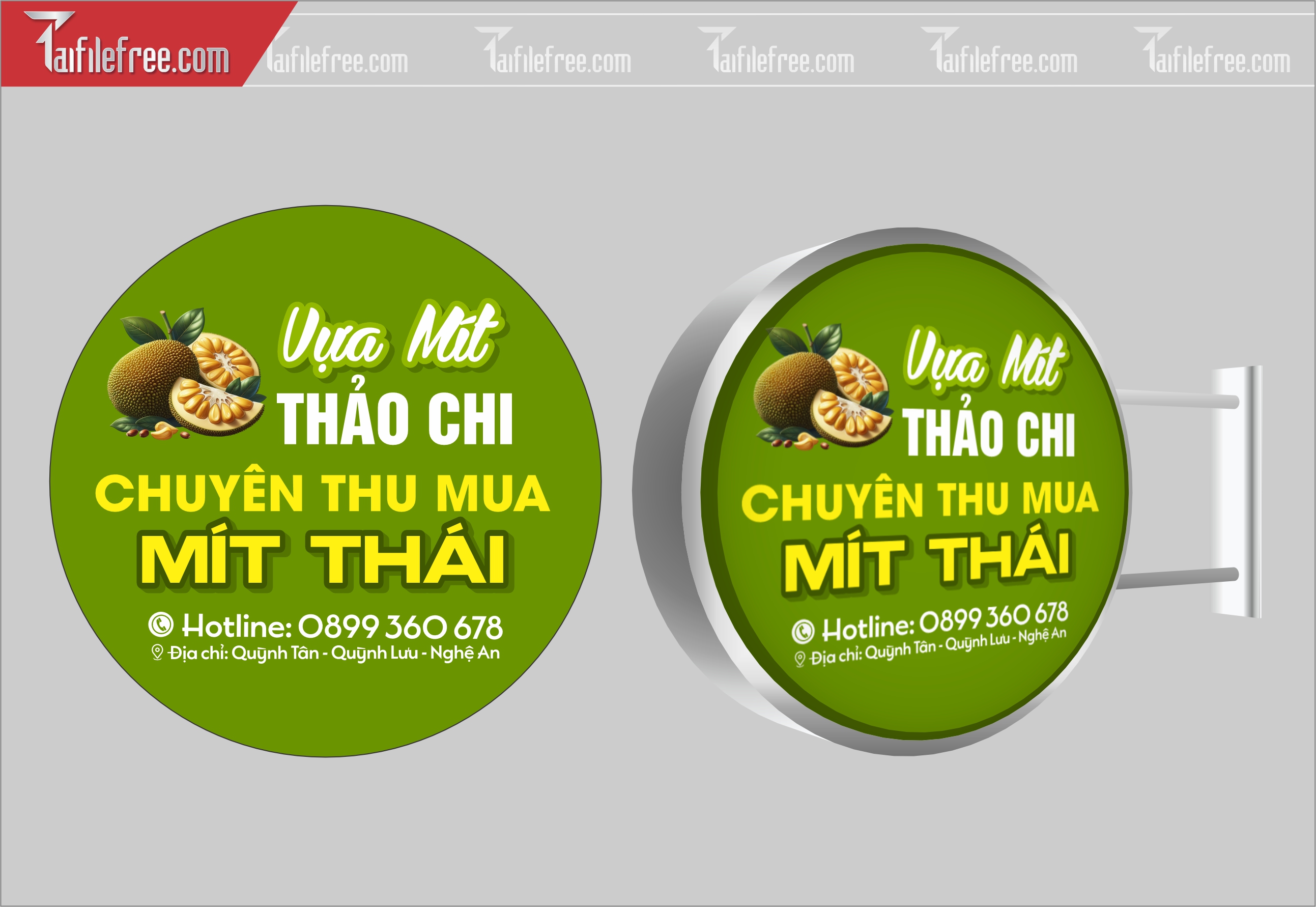 Biển Hiệu, Bảng Vẫy Hộp Đèn Đồ Trái Cây Mít Thái_BH255