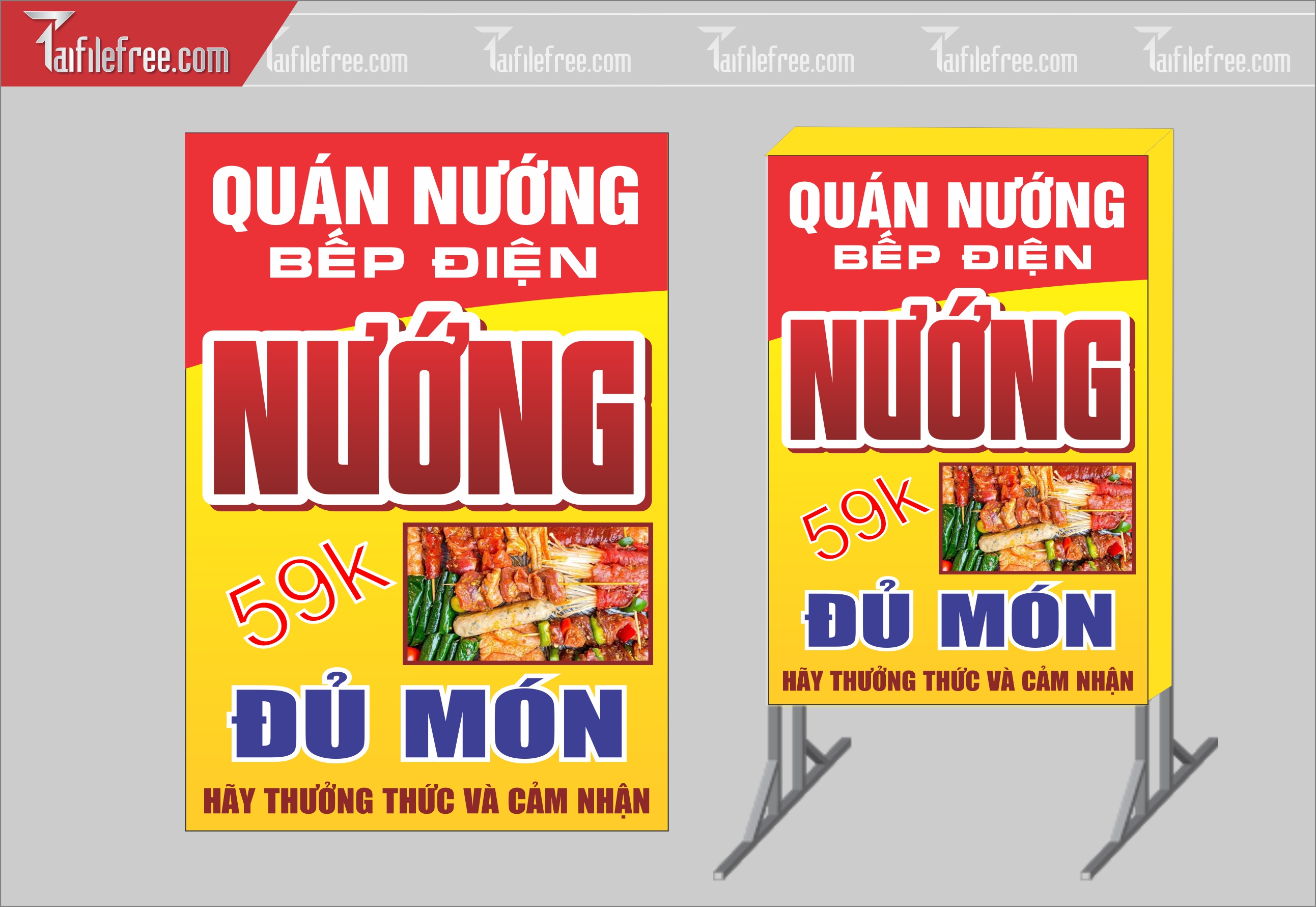 Biển Hiệu, Bảng Vẫy Hộp Đèn Quán Nướng_BH260