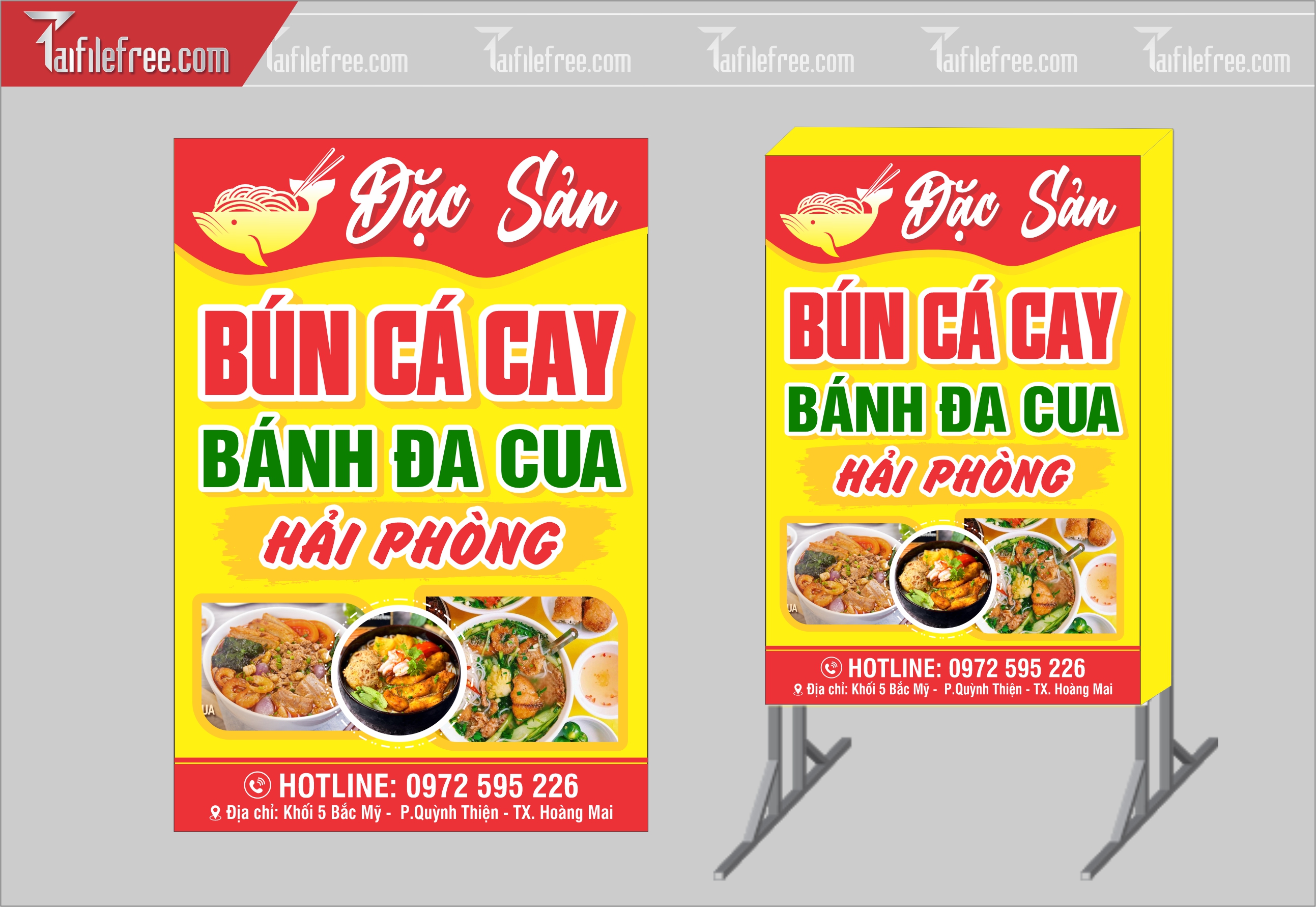 Biển Hiệu, Bảng Vẫy Hộp Đèn Quán Bún_BH266