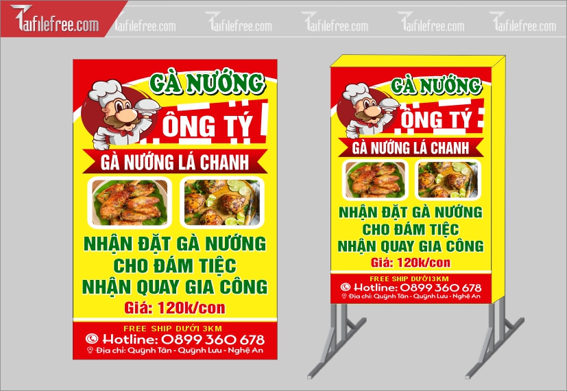Biển Hiệu, Bảng Vẫy Hộp Đèn Phụ Phụ Kiện Gà Nướng_BH276