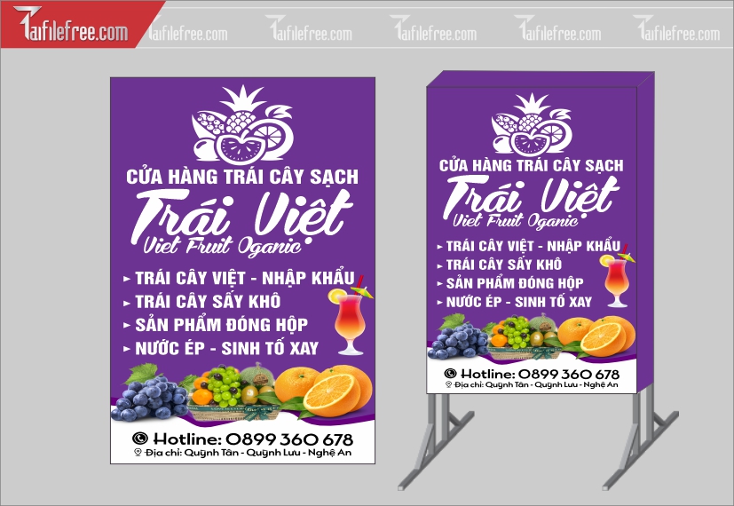 Biển Hiệu, Bảng Vẫy Hộp Đèn Trái Cây_BH279