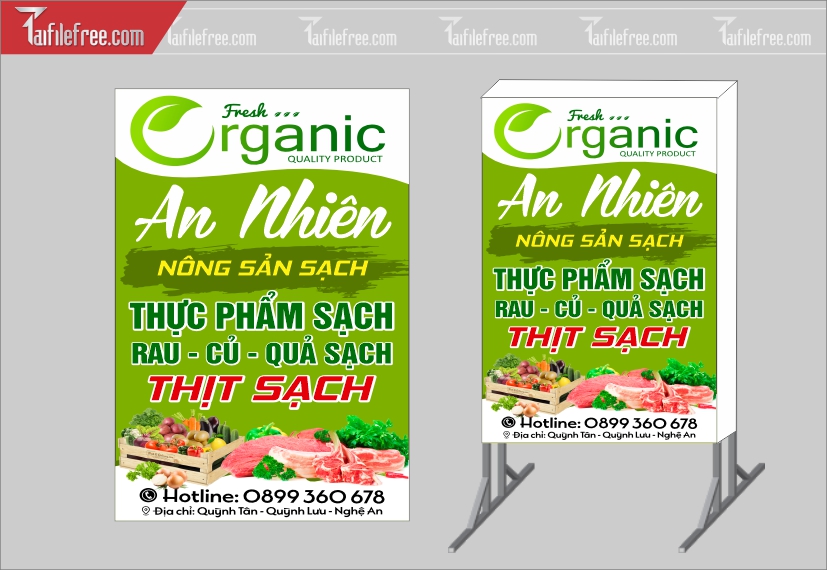 Biển Hiệu, Bảng Vẫy Hộp Đèn Thịt Sạch_BH280