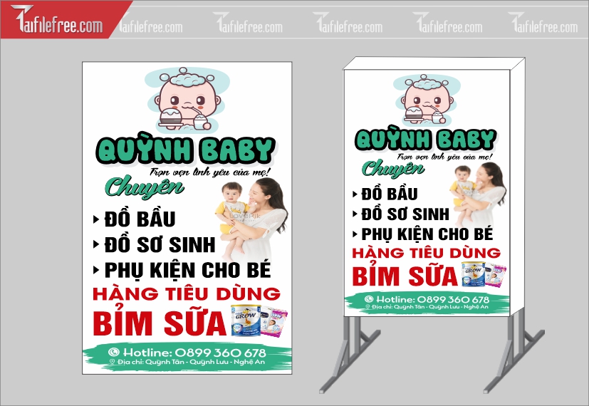Biển Hiệu, Bảng Vẫy Hộp Đèn Bỉm Sữa_BH284