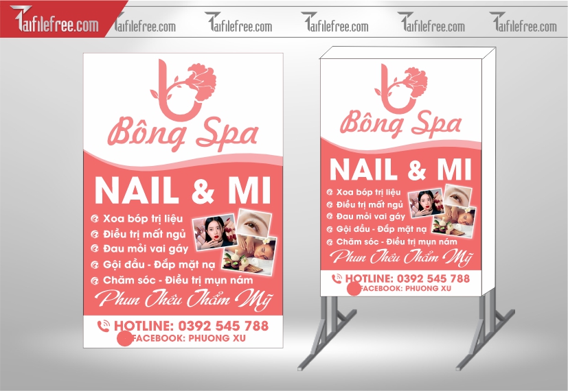 Biển Hiệu, Bảng Vẫy Hộp Đèn Spa_BH289