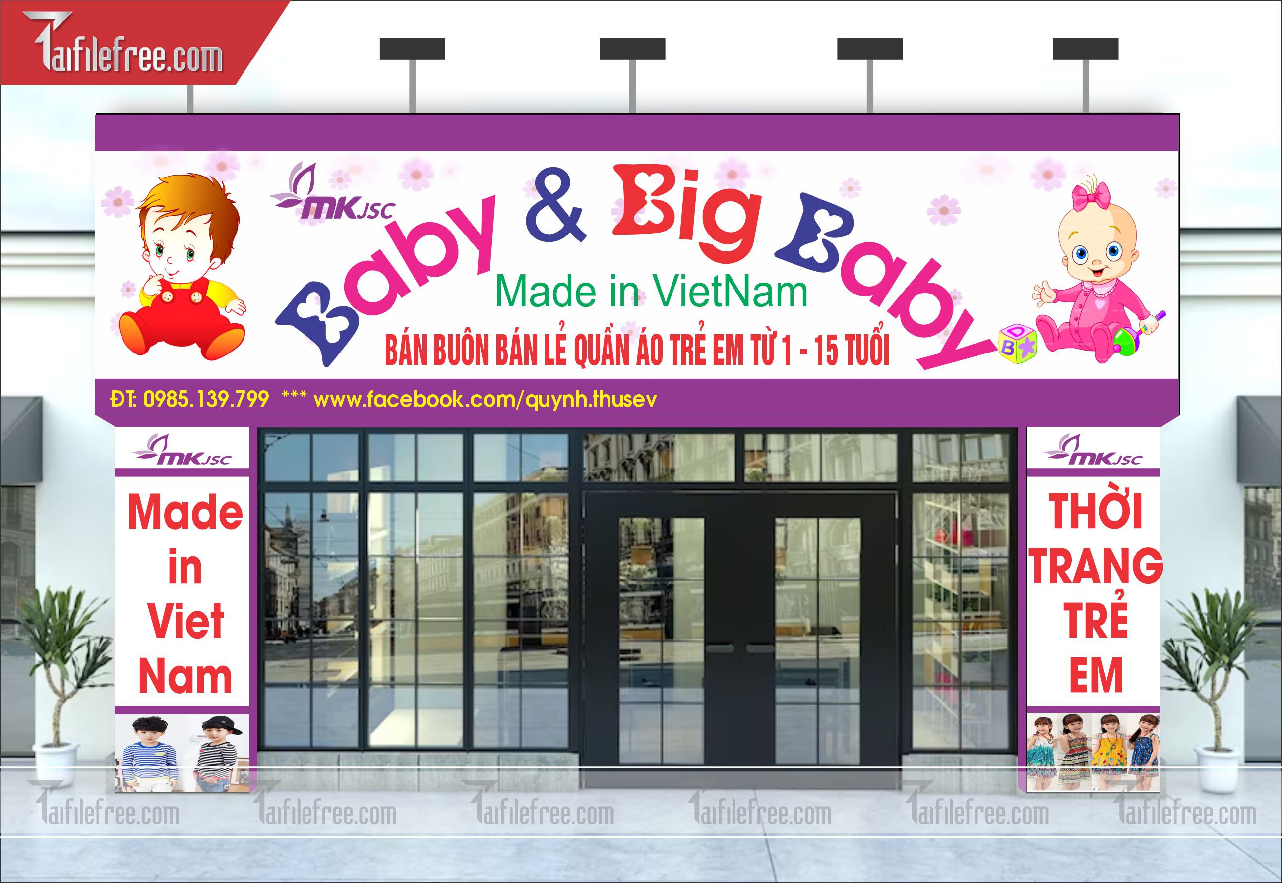 Biển Bảng Quảng Cáo Cửa Hàng Thời Trang, Em Bé, Baby_BH29