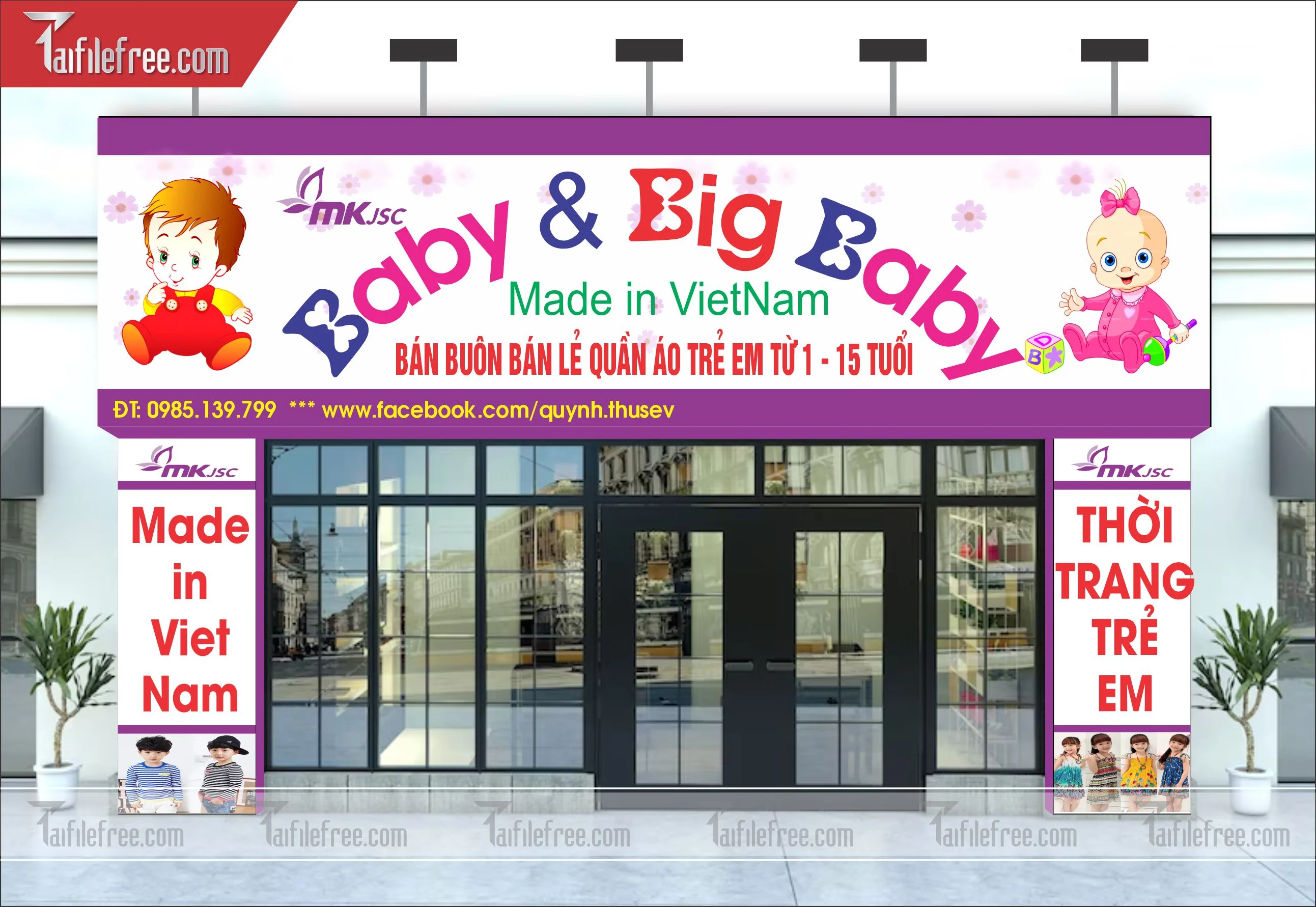 Biển Bảng Quảng Cáo Cửa Hàng Thời Trang, Em Bé, Baby_BH29