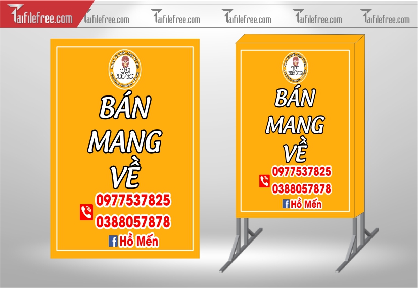 Biển Hiệu, Bảng Vẫy Hộp Đèn Bán Hàng Mang Về_BH290