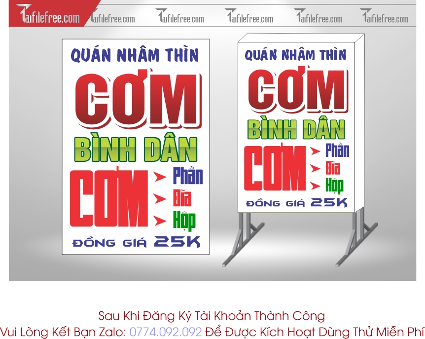 Biển Hiệu, Bảng Vẫy Hộp Đèn Cơm_BH294