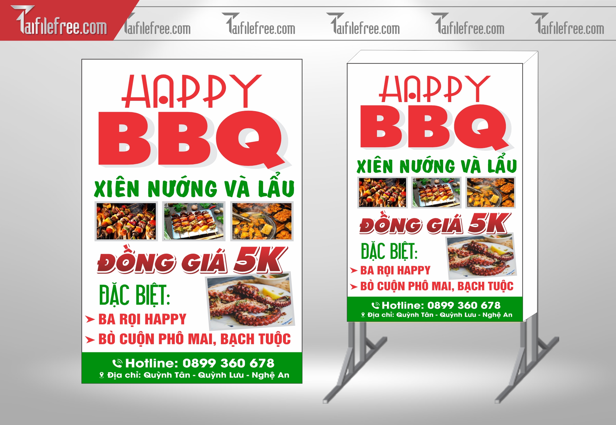Biển Hiệu, Bảng Vẫy Hộp Đèn BBQ_BH296