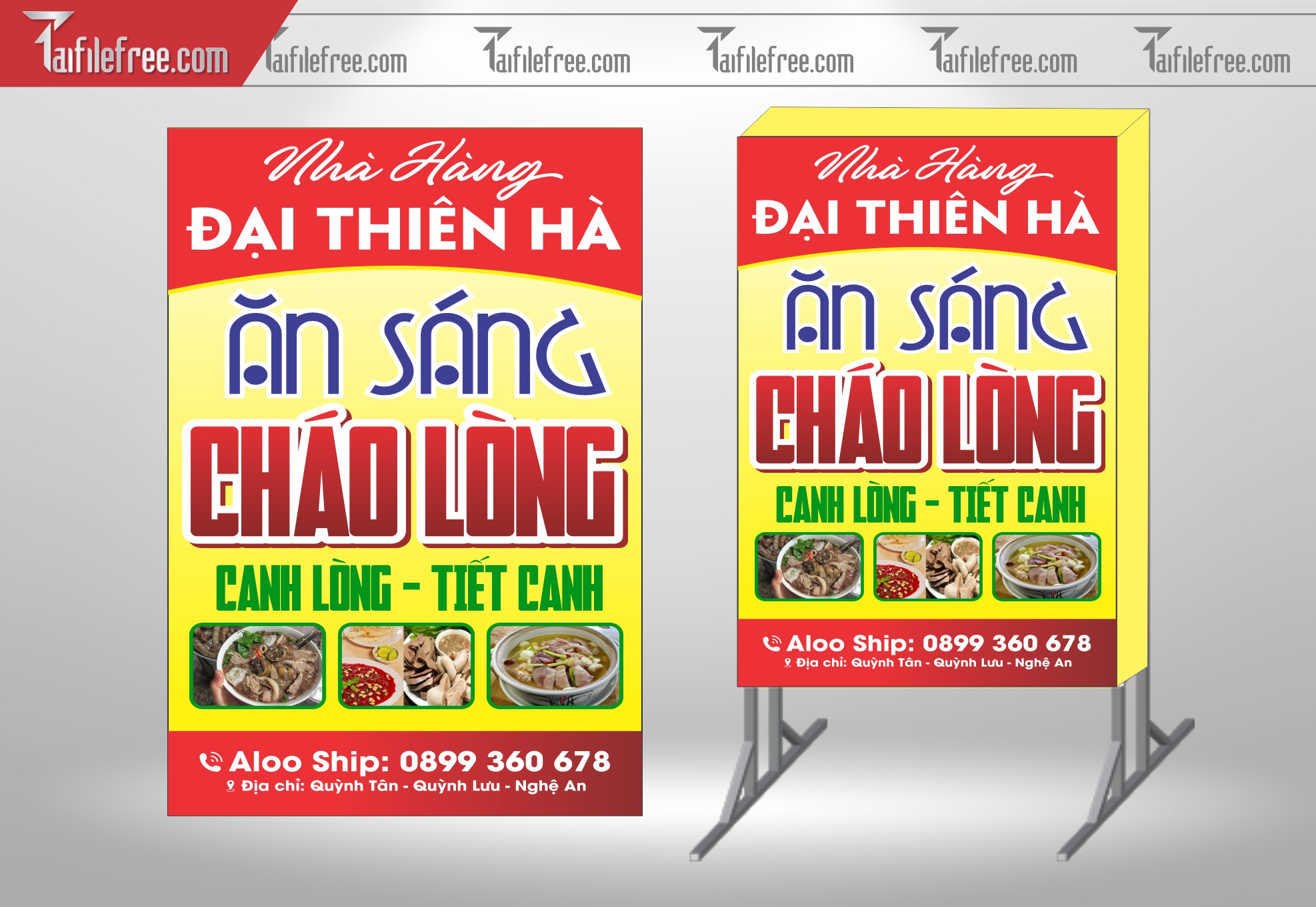 Biển Hiệu, Bảng Vẫy Hộp Đèn Quán Cháo Lòng_BH299