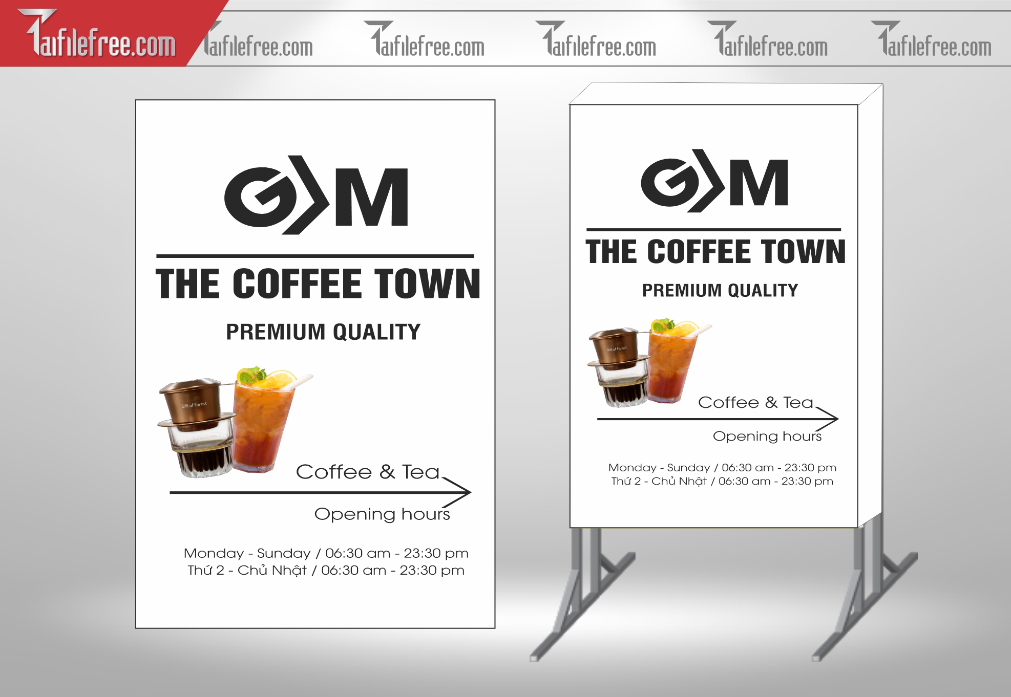 Biển Hiệu, Bảng Vẫy Hộp Đèn Caffe_BH302