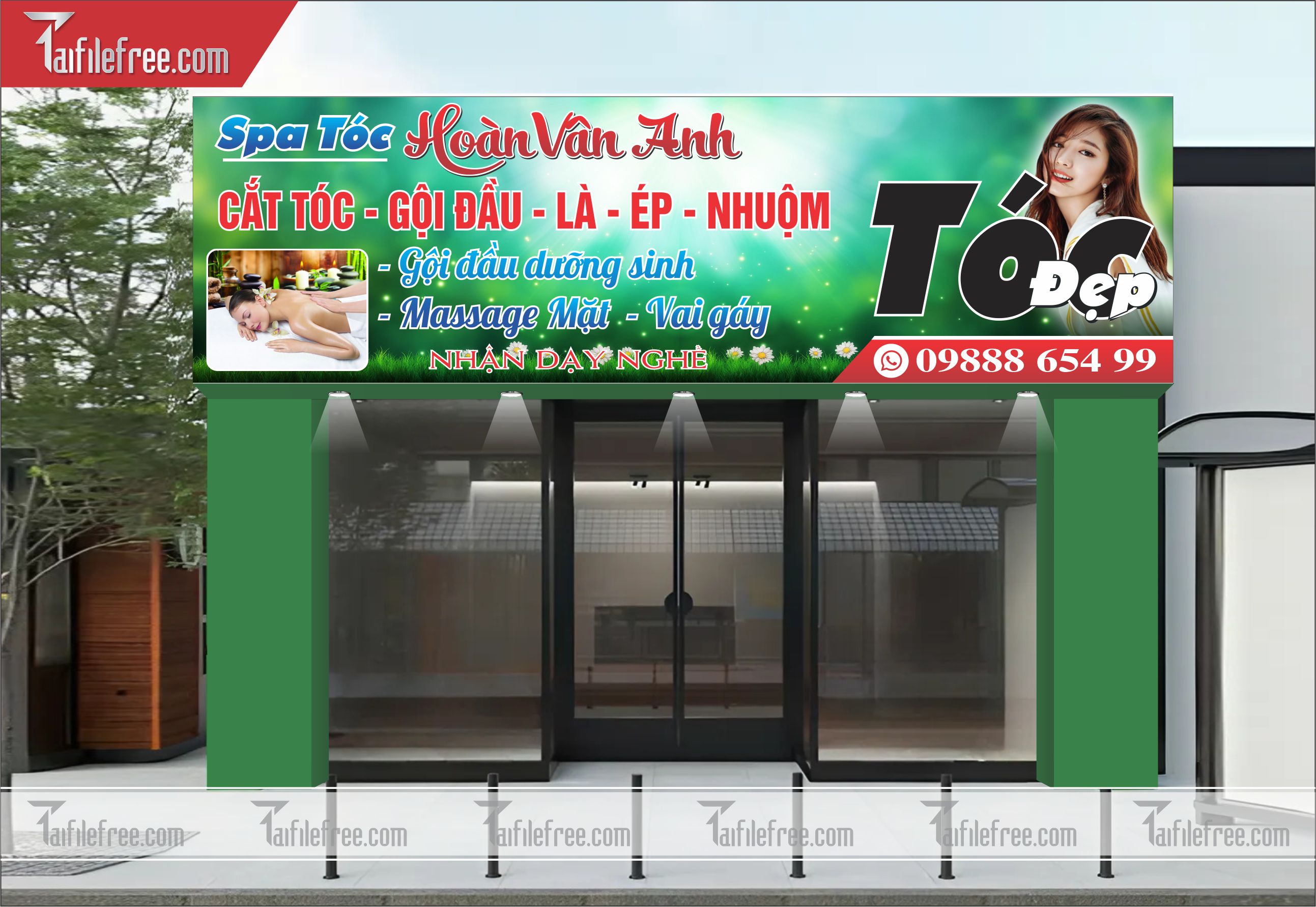 Biển Hiệu, Bảng Quảng Cáo Spa Tóc_BH319