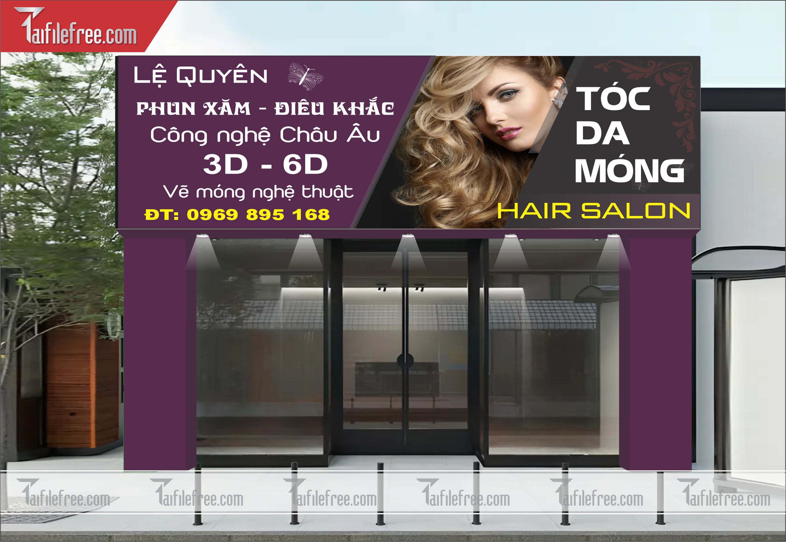 Biển Hiệu, Bảng Quảng Cáo Hair Salon_BH323