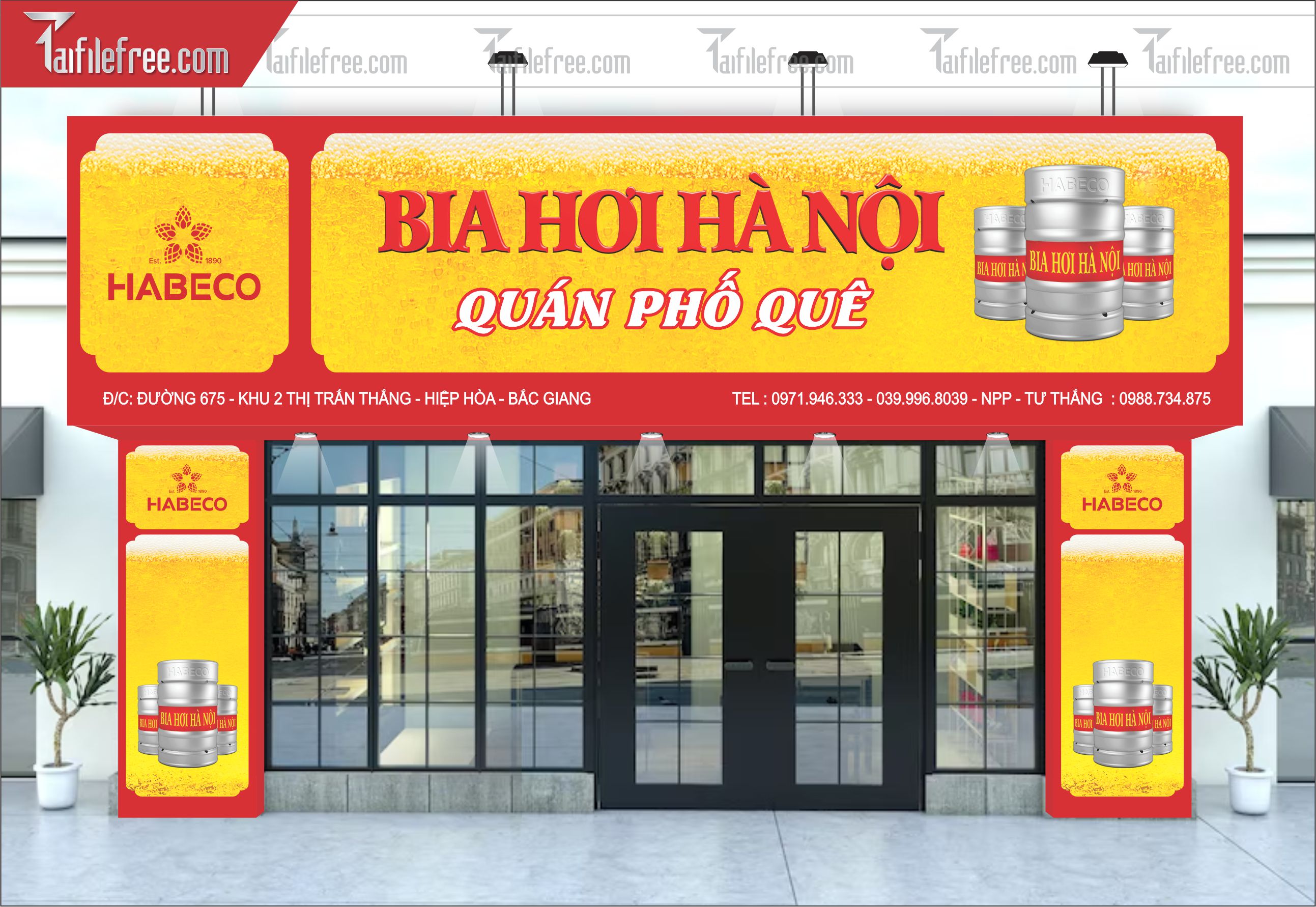 Biển Quảng Cáo, Bảng Hiệu Bia Hơi Hà Nội_BH345