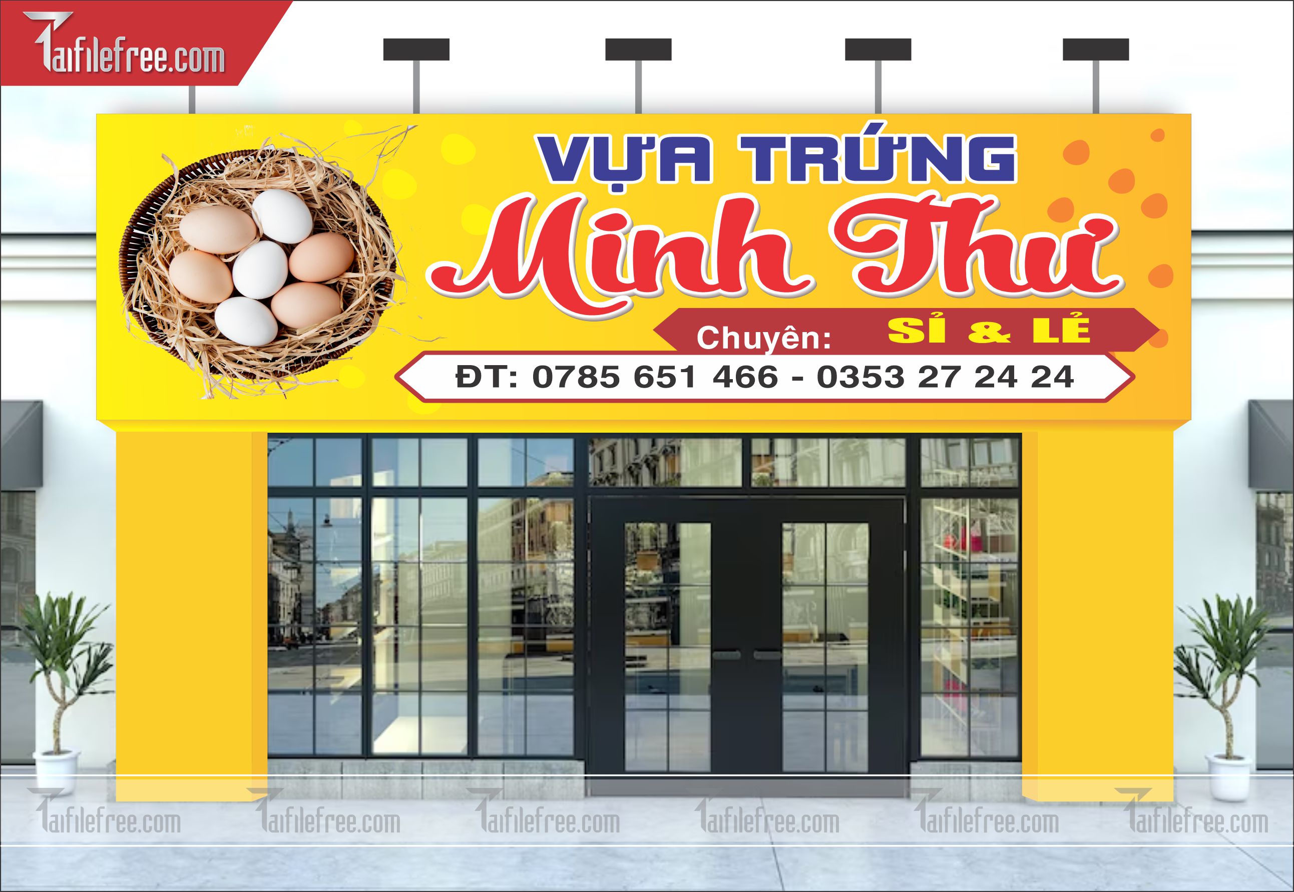 Biển Bảng Quảng Cáo Cửa Hàng Food, Ẩm Thực, Vựa Trứng_BH35