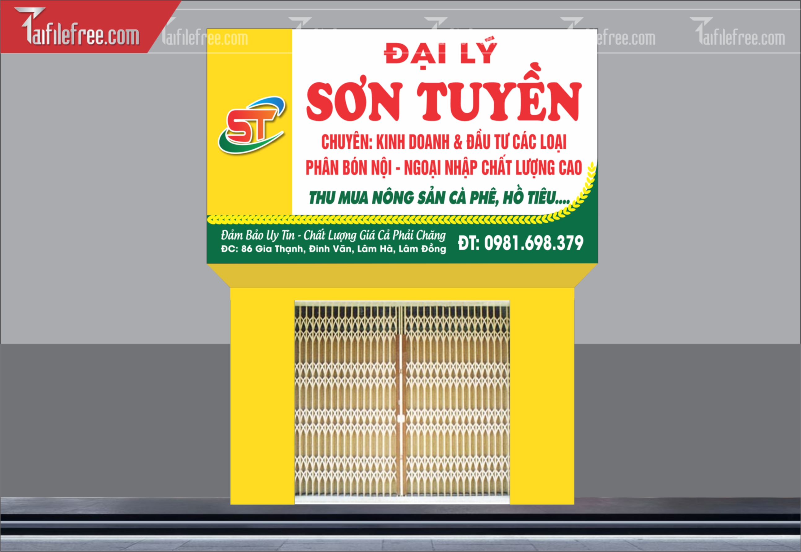 Biển Quảng Cáo, Bảng Hiệu Đại Lý Phân Bón Sơn Tuyền_BH416