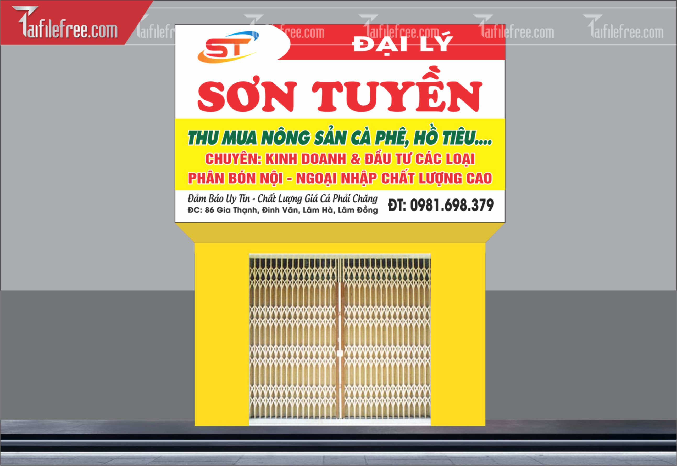 Biển Quảng Cáo, Bảng Hiệu Đại Lý Phân Bón Sơn Tuyền_BH417