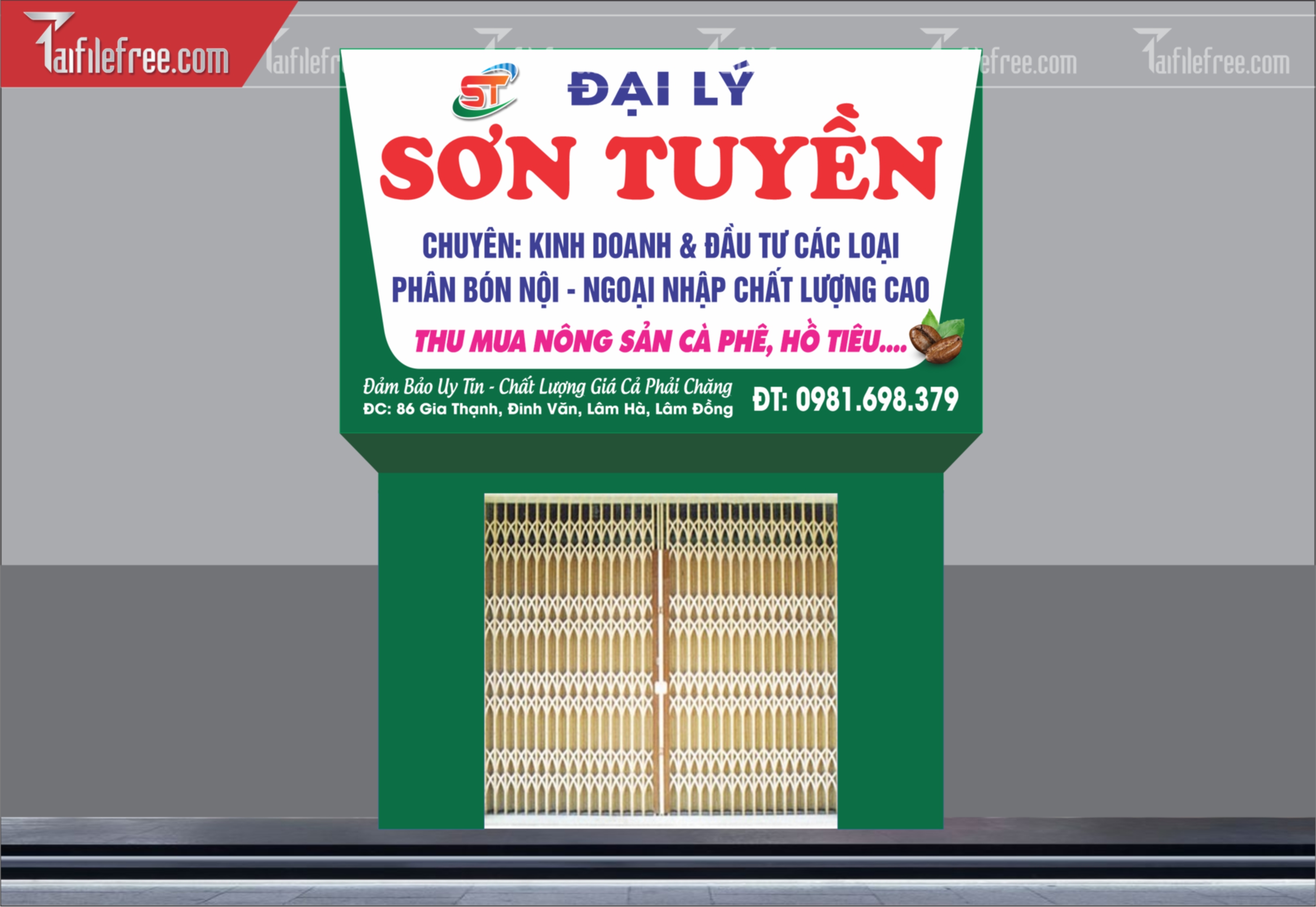 Biển Quảng Cáo, Bảng Hiệu Đại Lý Phân Bón Sơn Tuyền_BH418