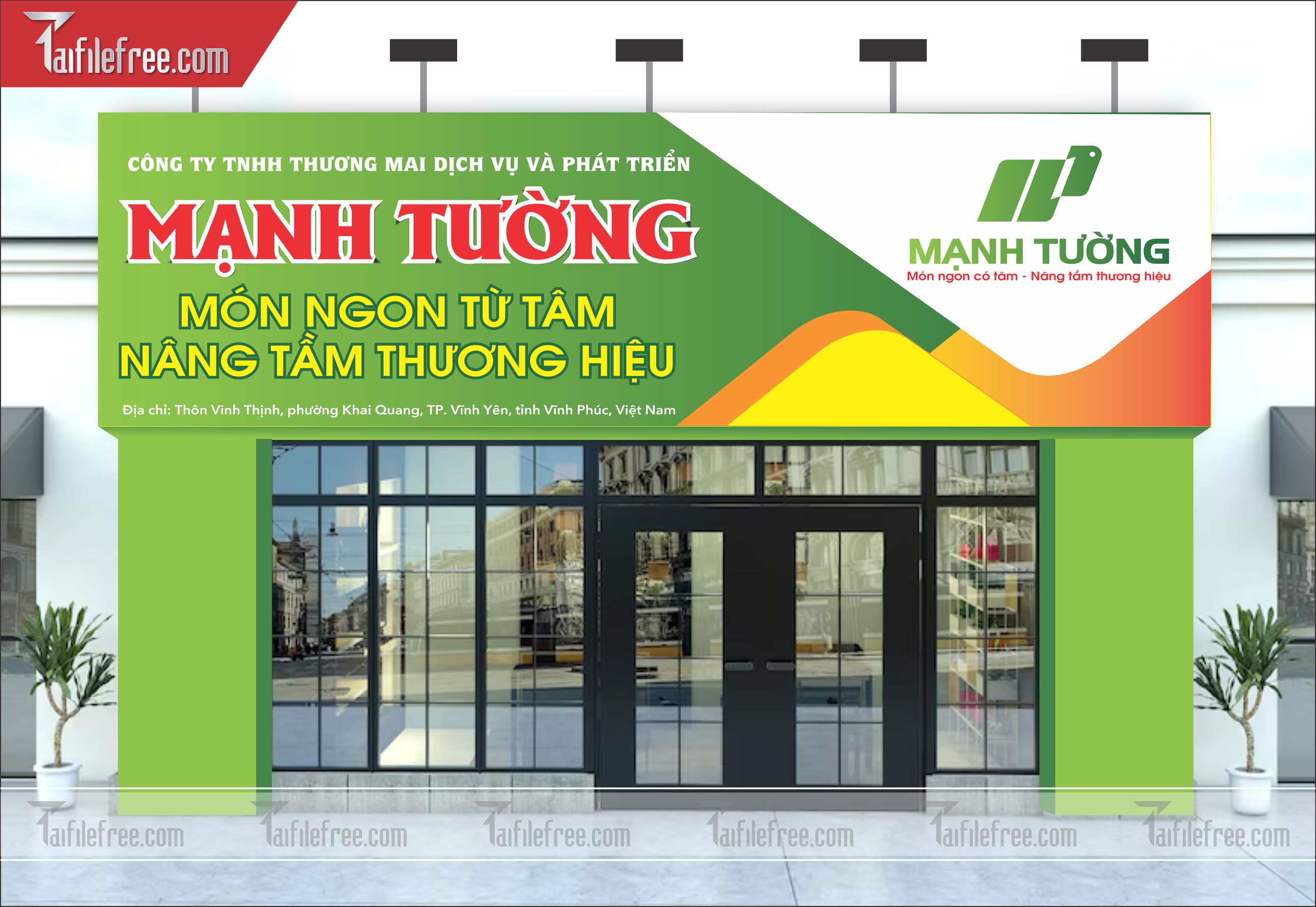Biển Bảng Quảng Cáo Cửa Hàng Food, Ẩm Thực Mạnh Tường_BH42