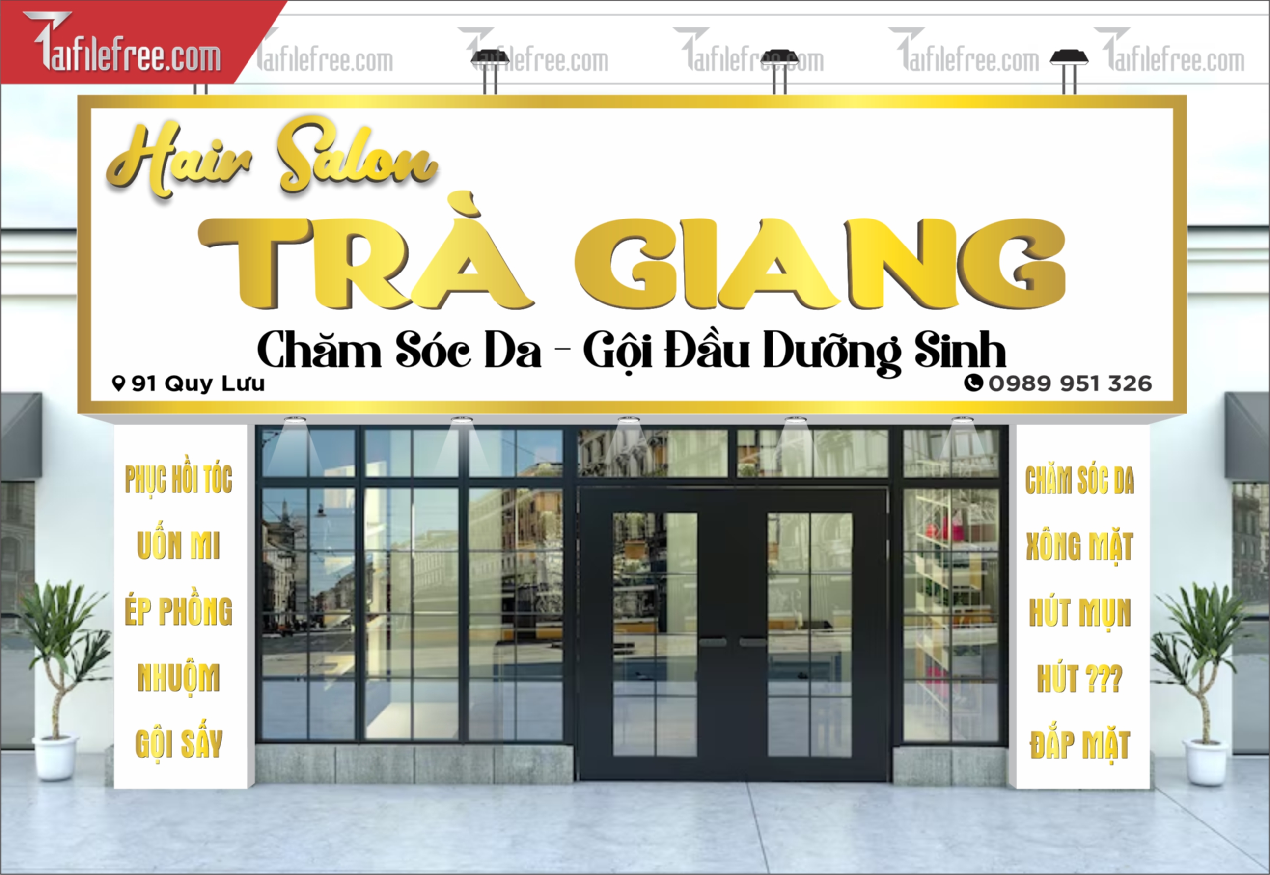 Biển Quảng Cáo, Bảng Hiệu Salon Trà Giang_BH423