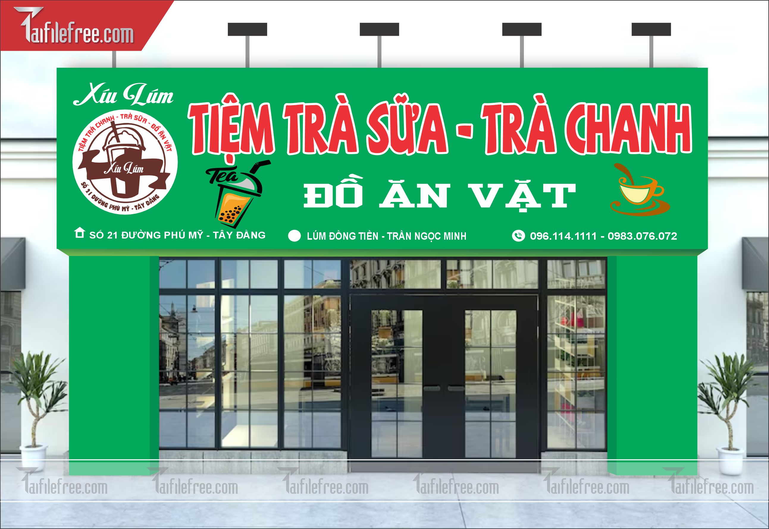 Biển Bảng Quảng Cáo Tiệm Trà Sữa, Trà Chanh, Nước Giải Khát_BH45