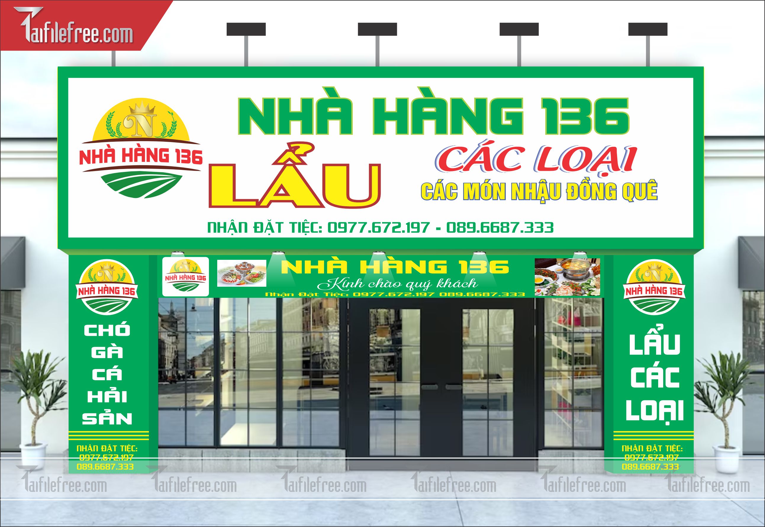 Biển Bảng Quảng Cáo Nhà Hàng Lẩu, Food, Ẩm Thực,_BH46