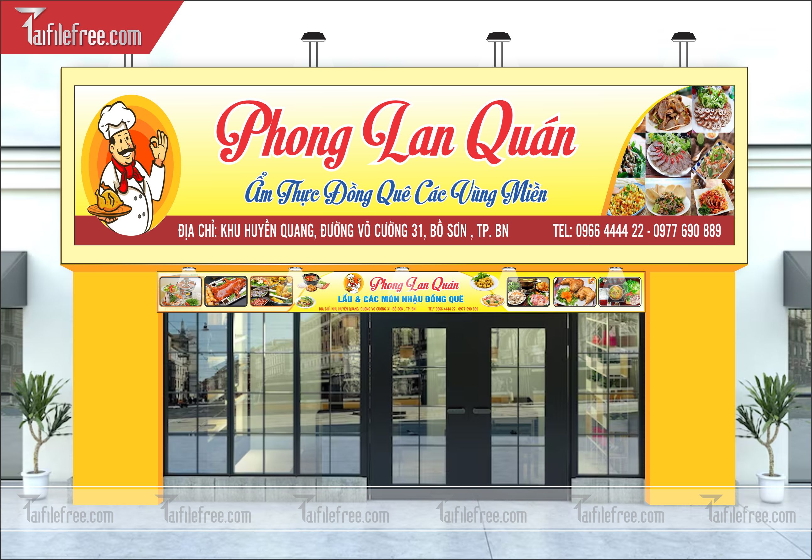 Biển Bảng Quảng Cáo Cửa Hàng, Quán Ăn, Food, Ẩm Thực_BH56