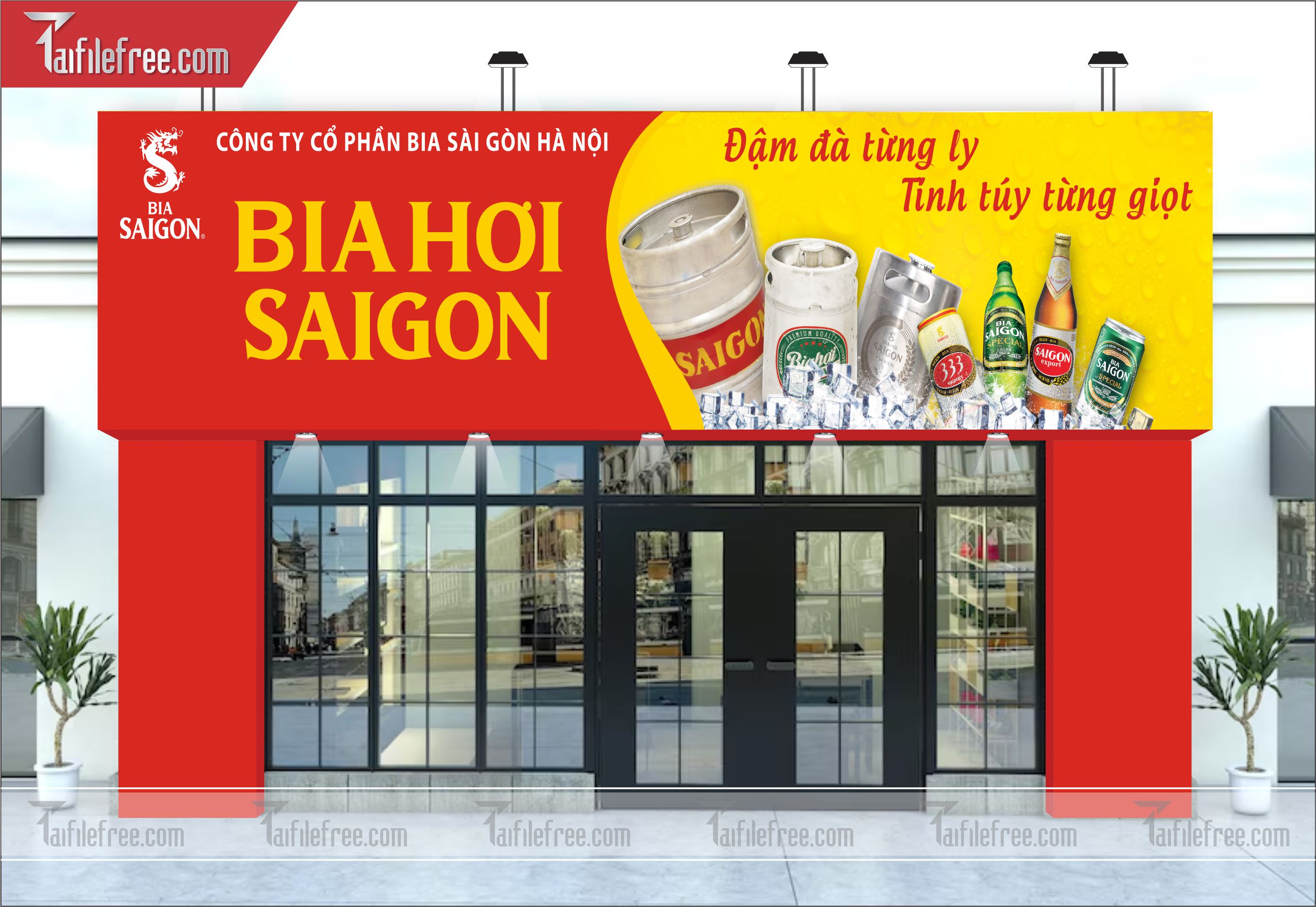 Biển Bảng Quảng Cáo Cửa Hàng, Quán Nhậu, Bia Sài Gòn, Food, Ẩm Thực_BH57