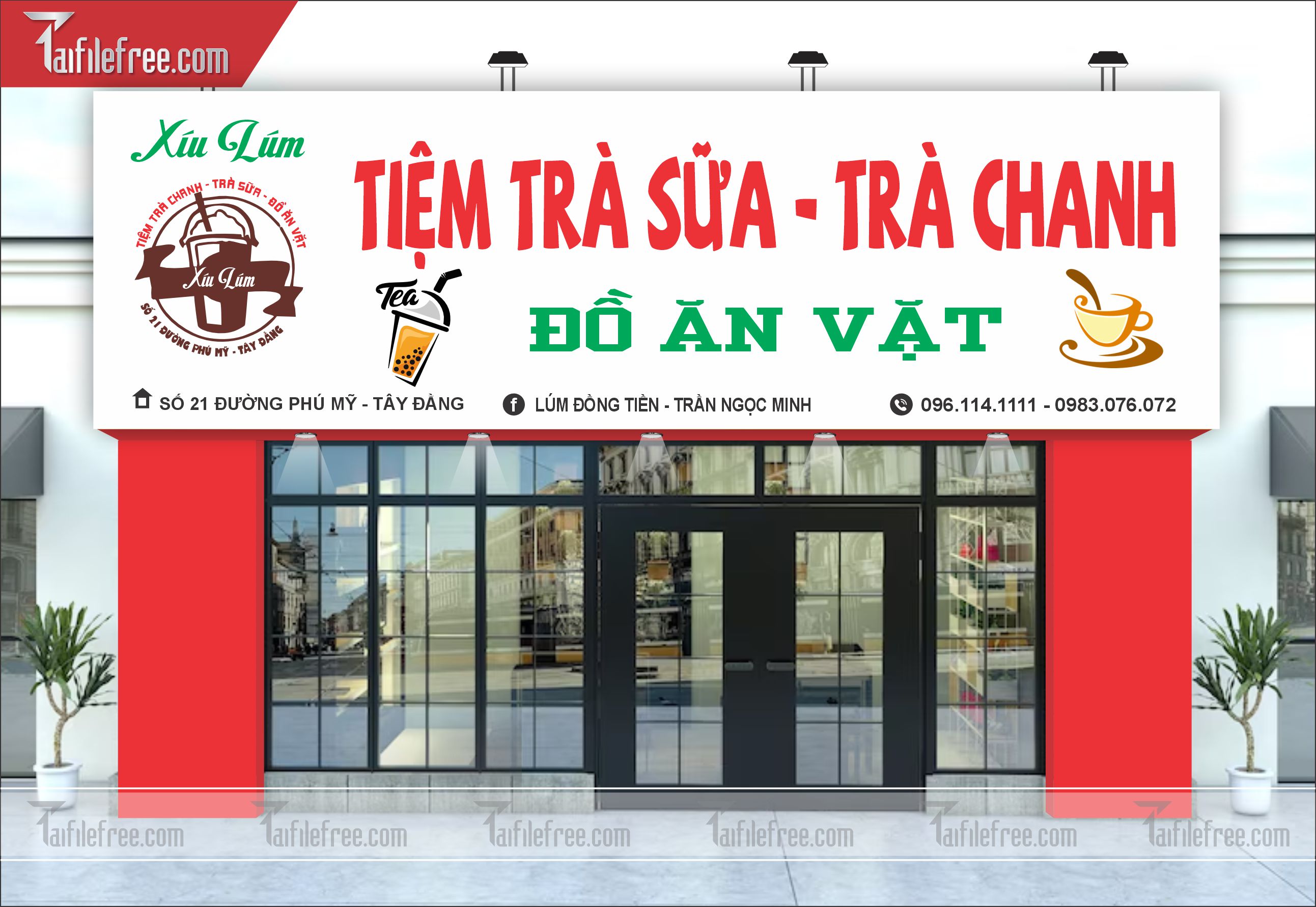 Biển Hiệu, Bảng Quảng Cáo Tiệm Trà Sữa, Trà Chanh_BH62