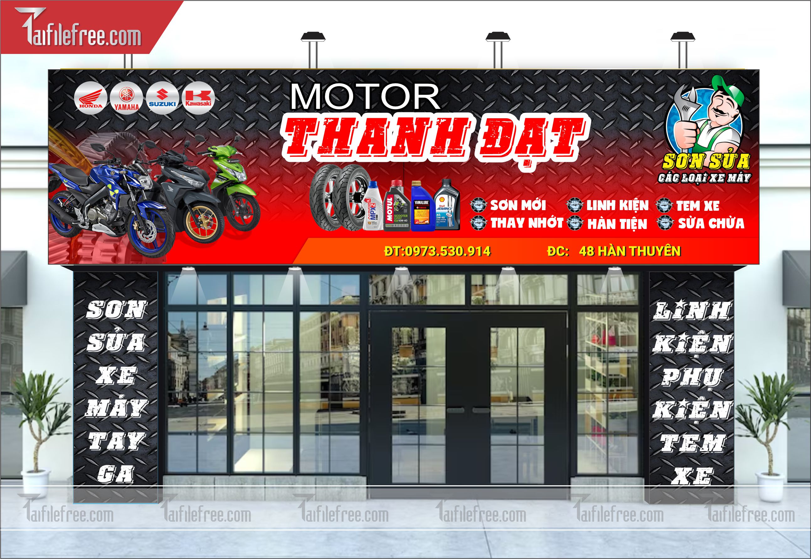 Biển Hiệu, Bảng Quảng Cáo MoTor Thành Đạt_BH66