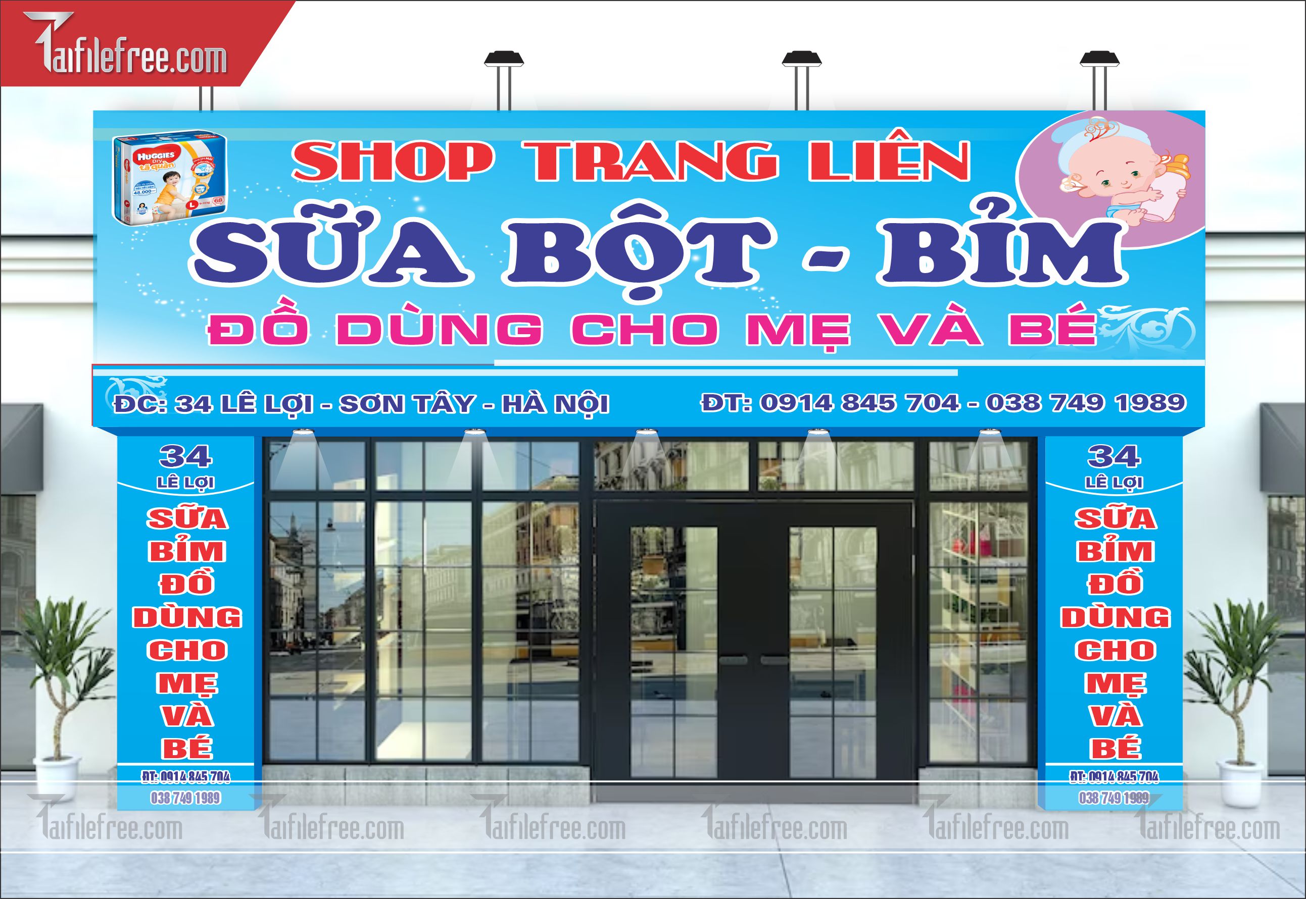 Biển Hiệu, Bảng Quảng Cáo Sữa Bột - Bỉm_BH67