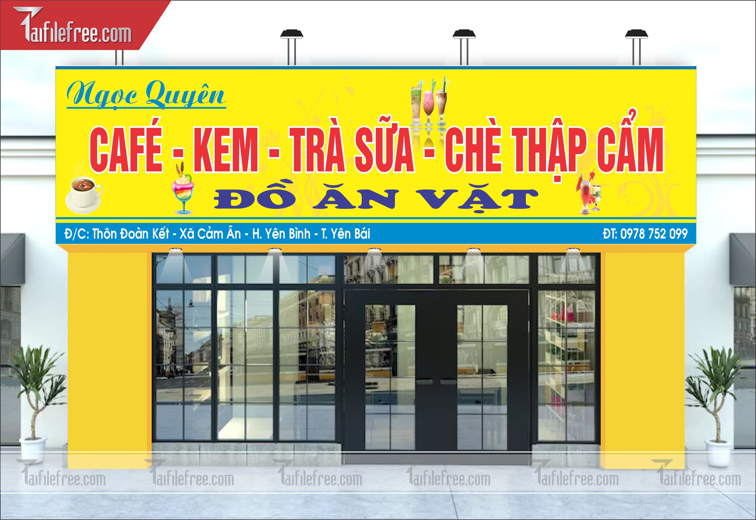Biển Hiệu, Bảng Quảng Cáo Trà Sữa_BH69