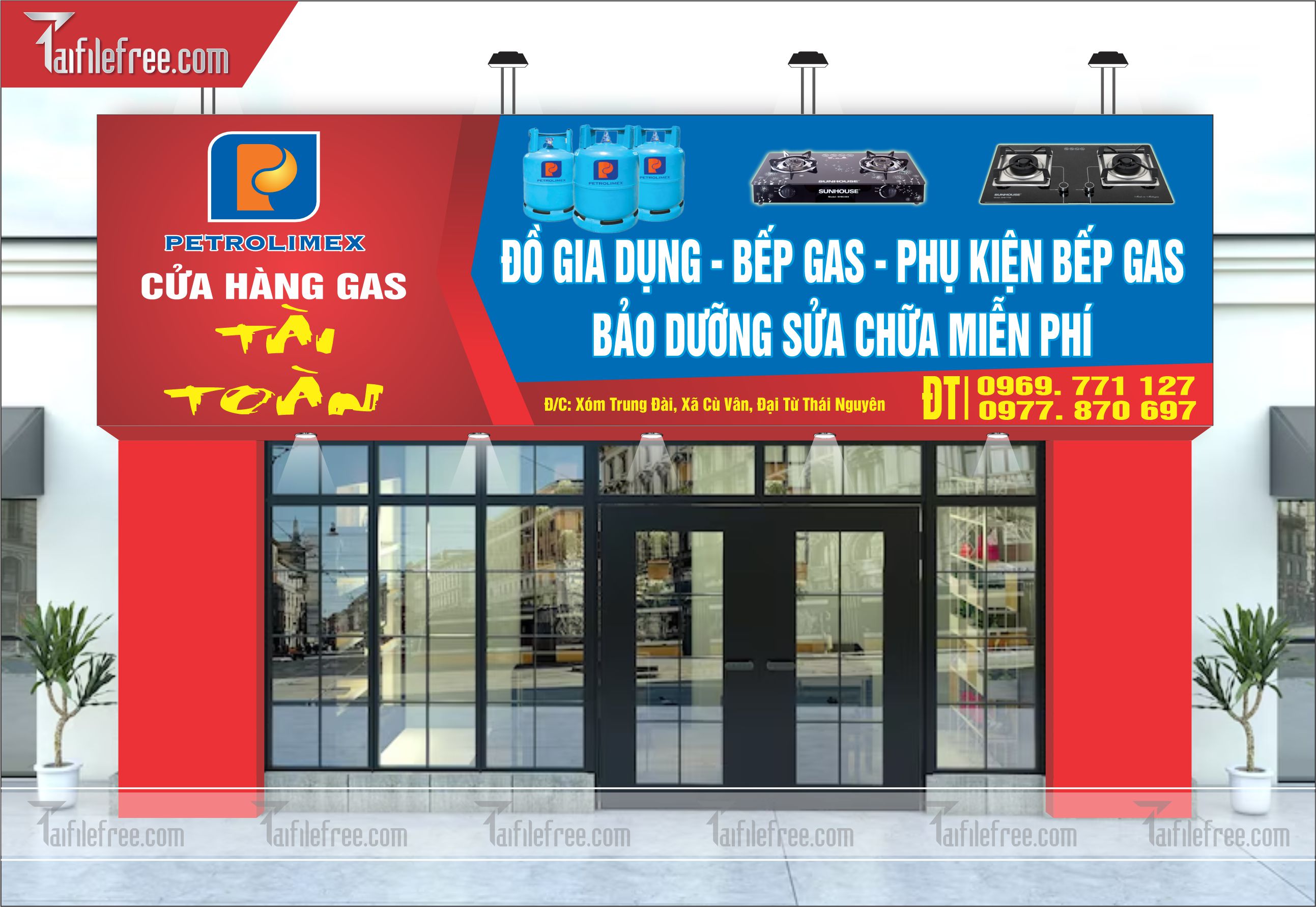 Biển Hiệu, Bảng Quảng Cáo Cửa Hàng Gas_BH70