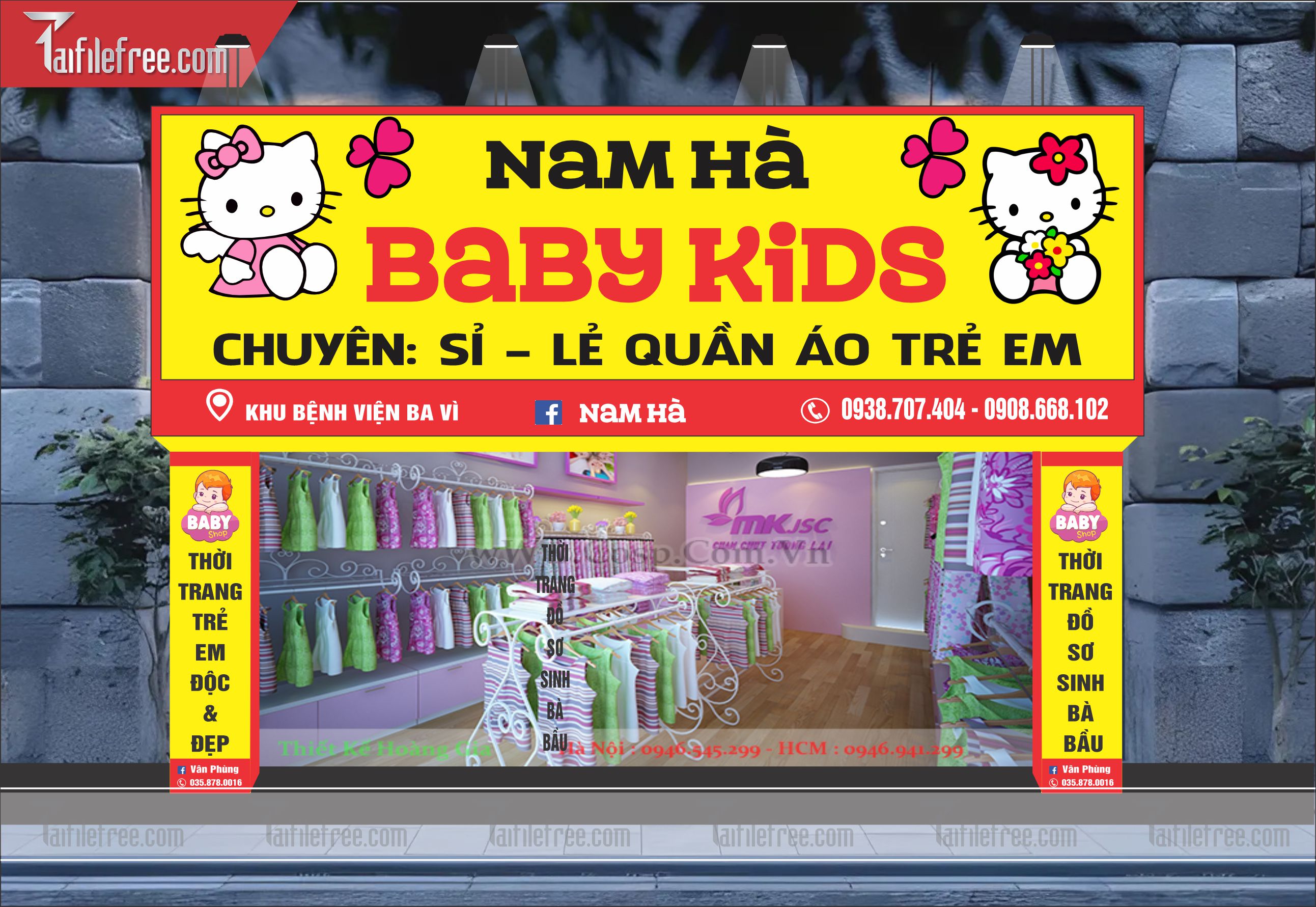 Biển Hiệu, Bảng Quảng Cáo Cửa Hàng Thời Trang Bé_BH76