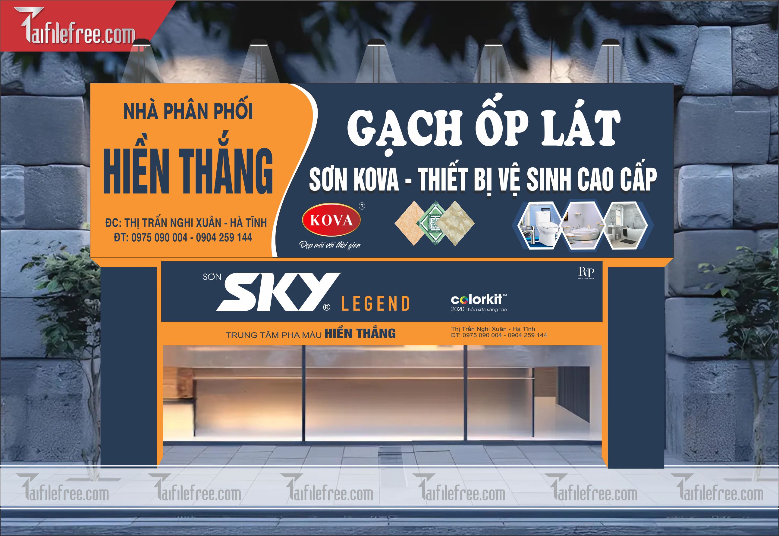 Biển Hiệu, Bảng Quảng Cáo Cửa Hàng Gạch Xây Dựng_BH82