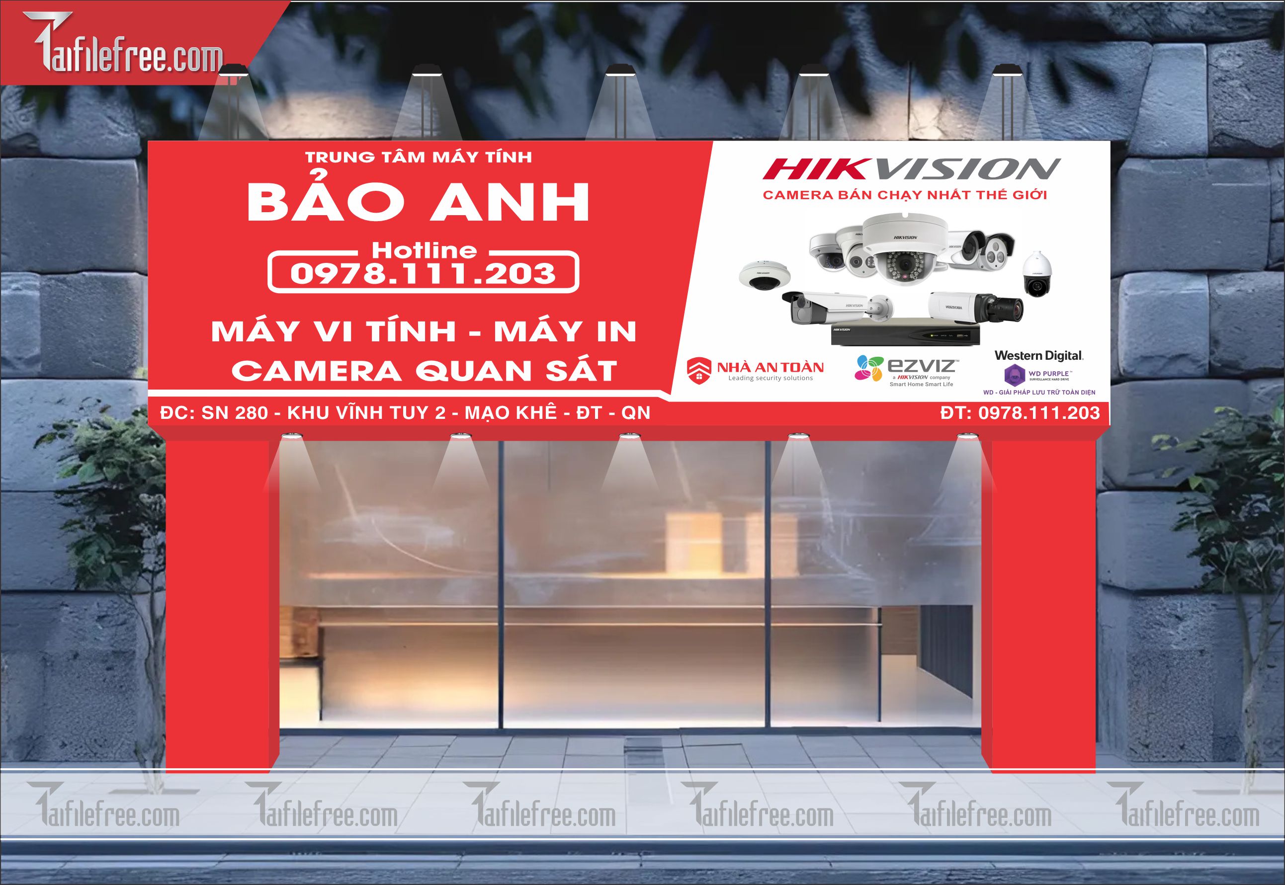 Biển Hiệu, Bảng Quảng Cửa Hàng Điện Tử Camera_BH89