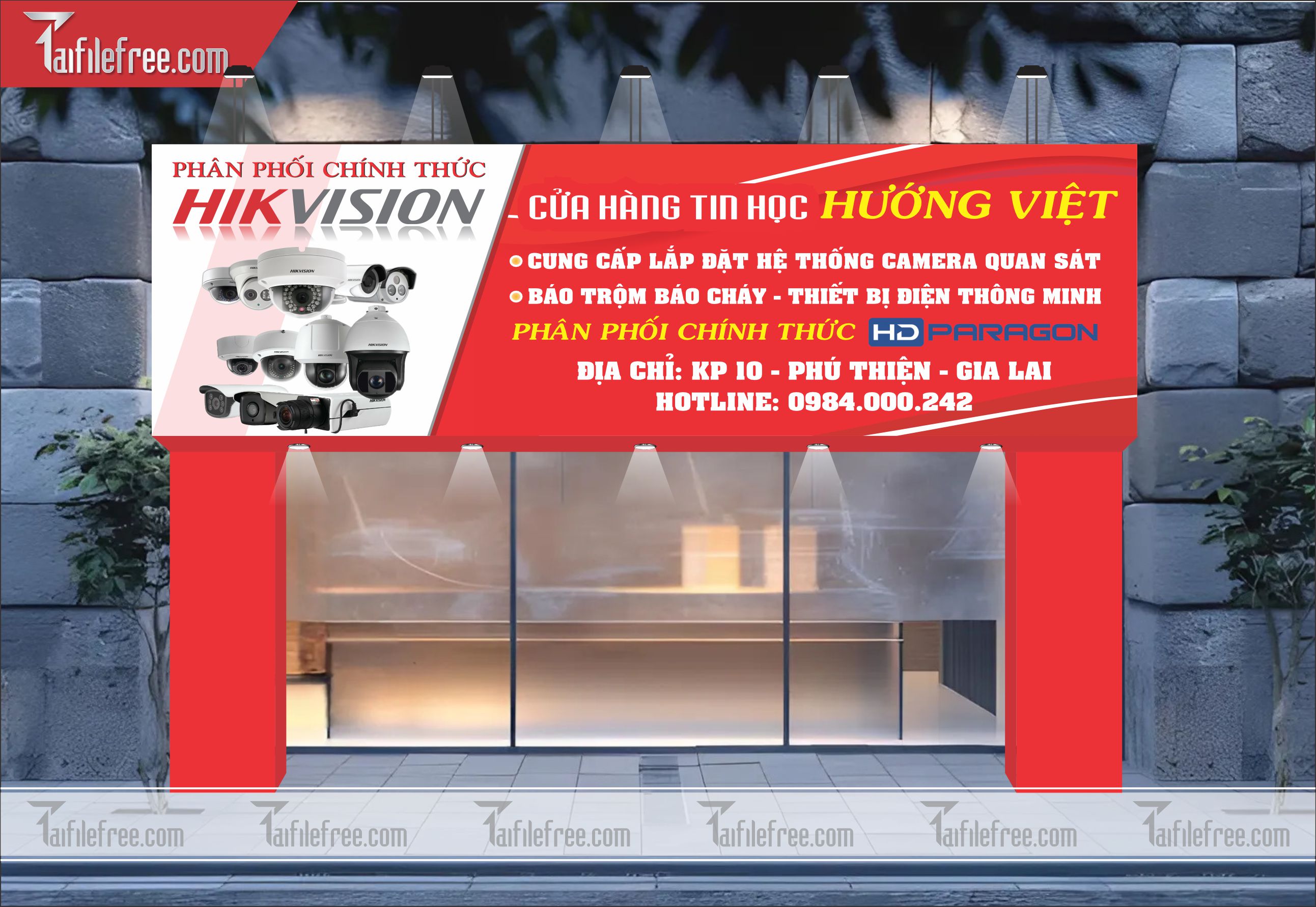 Biển Hiệu, Bảng Quảng Cửa Hàng Điện Tử Camera_BH91