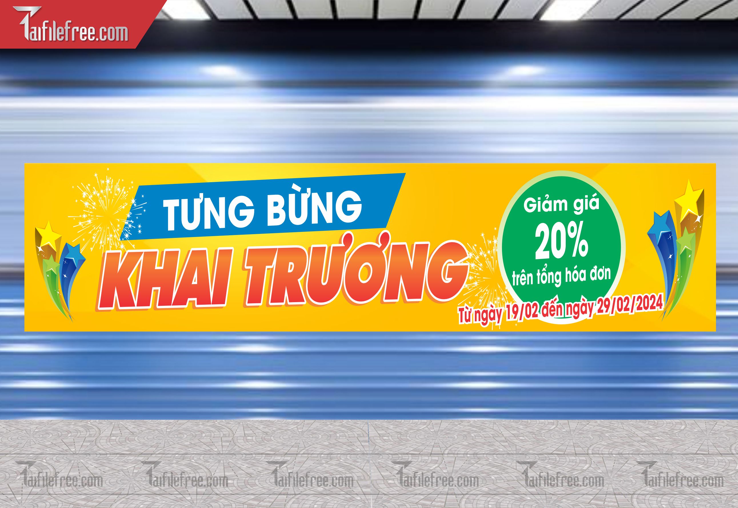Banner Băng Rôn Khai Trương Đẹp, Thu Hút_BR07